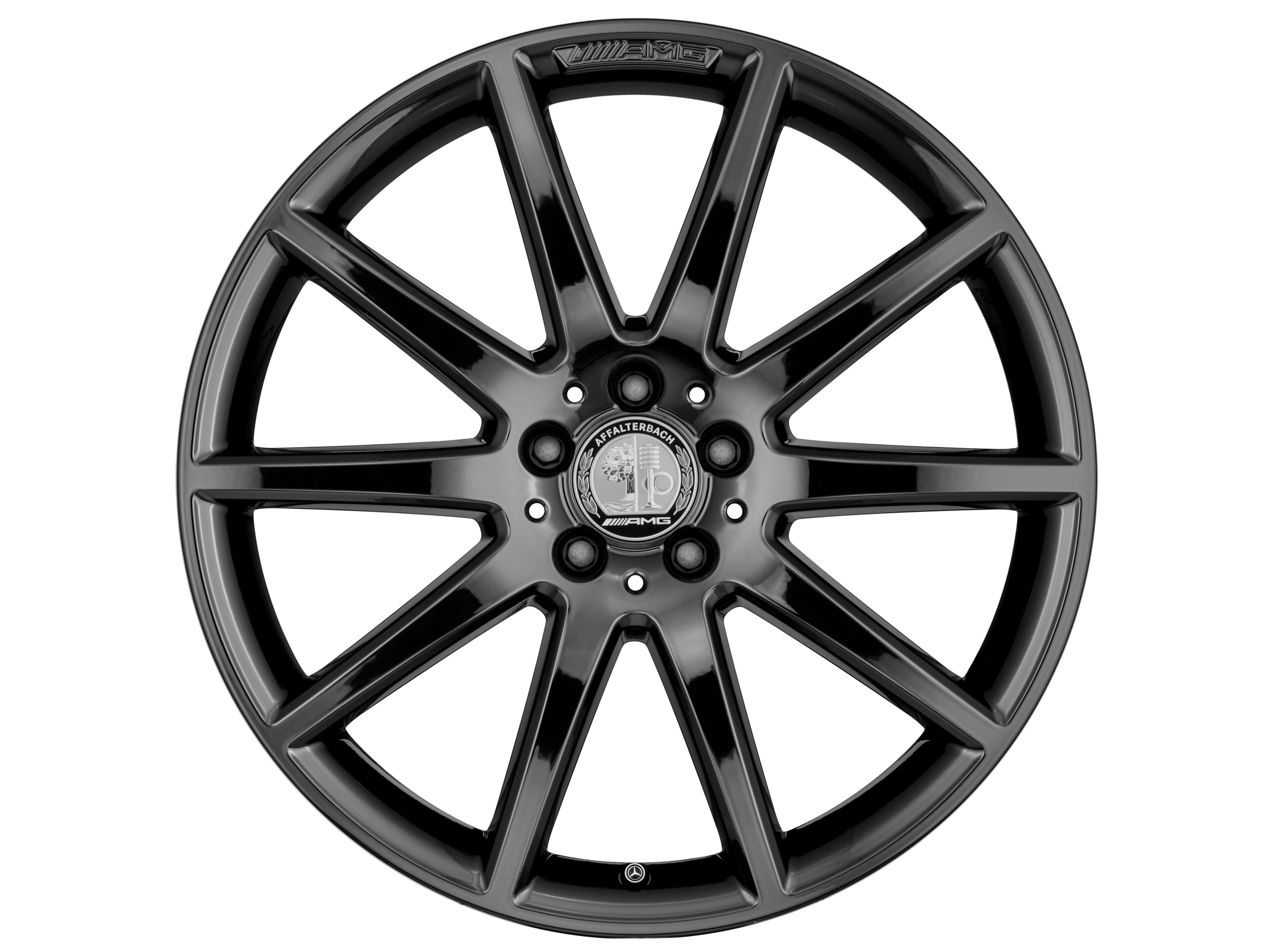 Kolo AMG s 10 paprsky, 50,8 cm (20 palců) - 8 J x 20 ET 43,5, černá titanium, vysoce lesklé