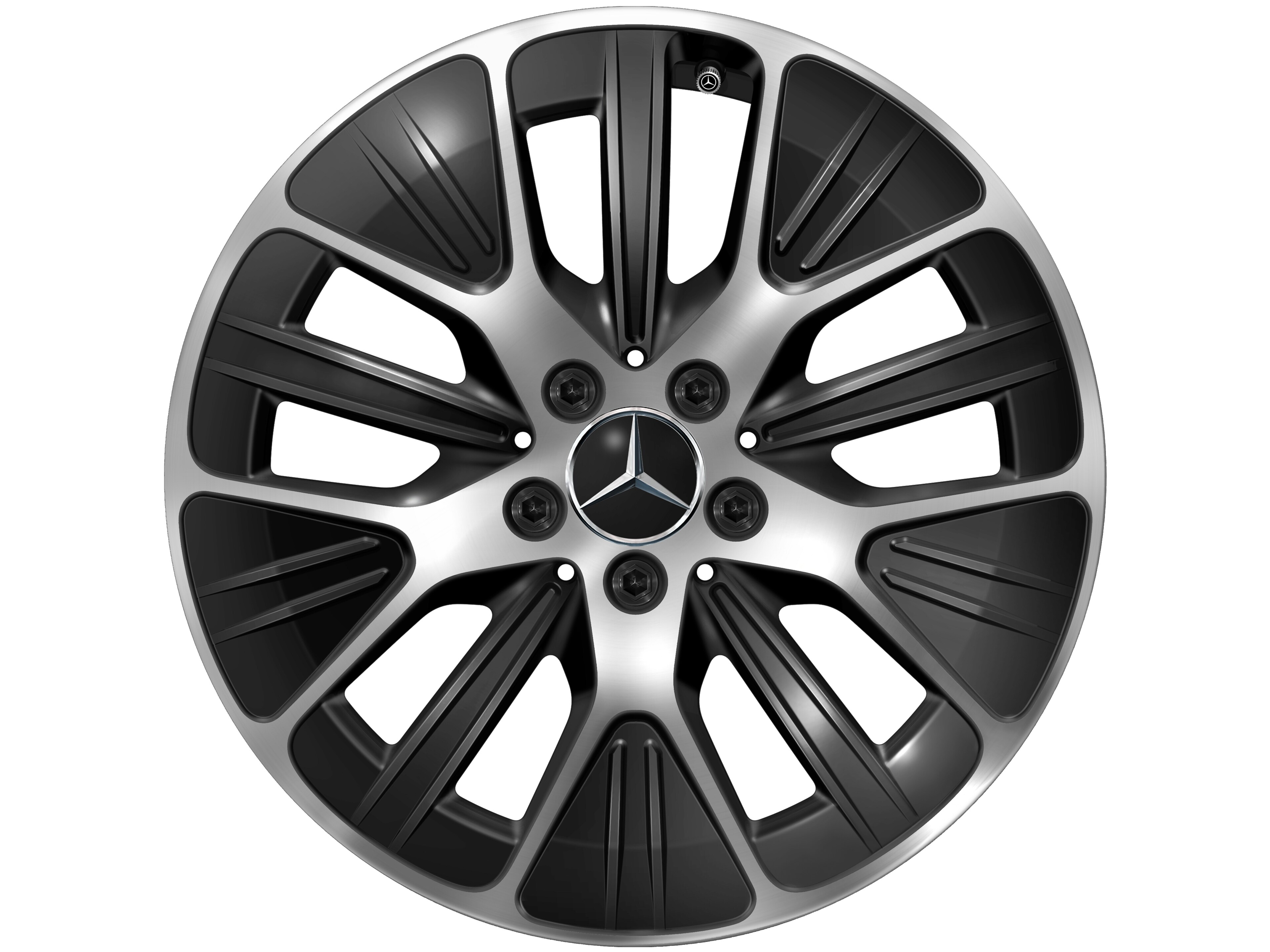 Kolo s paprsky tvaru Y, Aero, 45,7 cm (18 palce) - 7,5 J x 18 ET 48,4, černá, soustružené do lesku