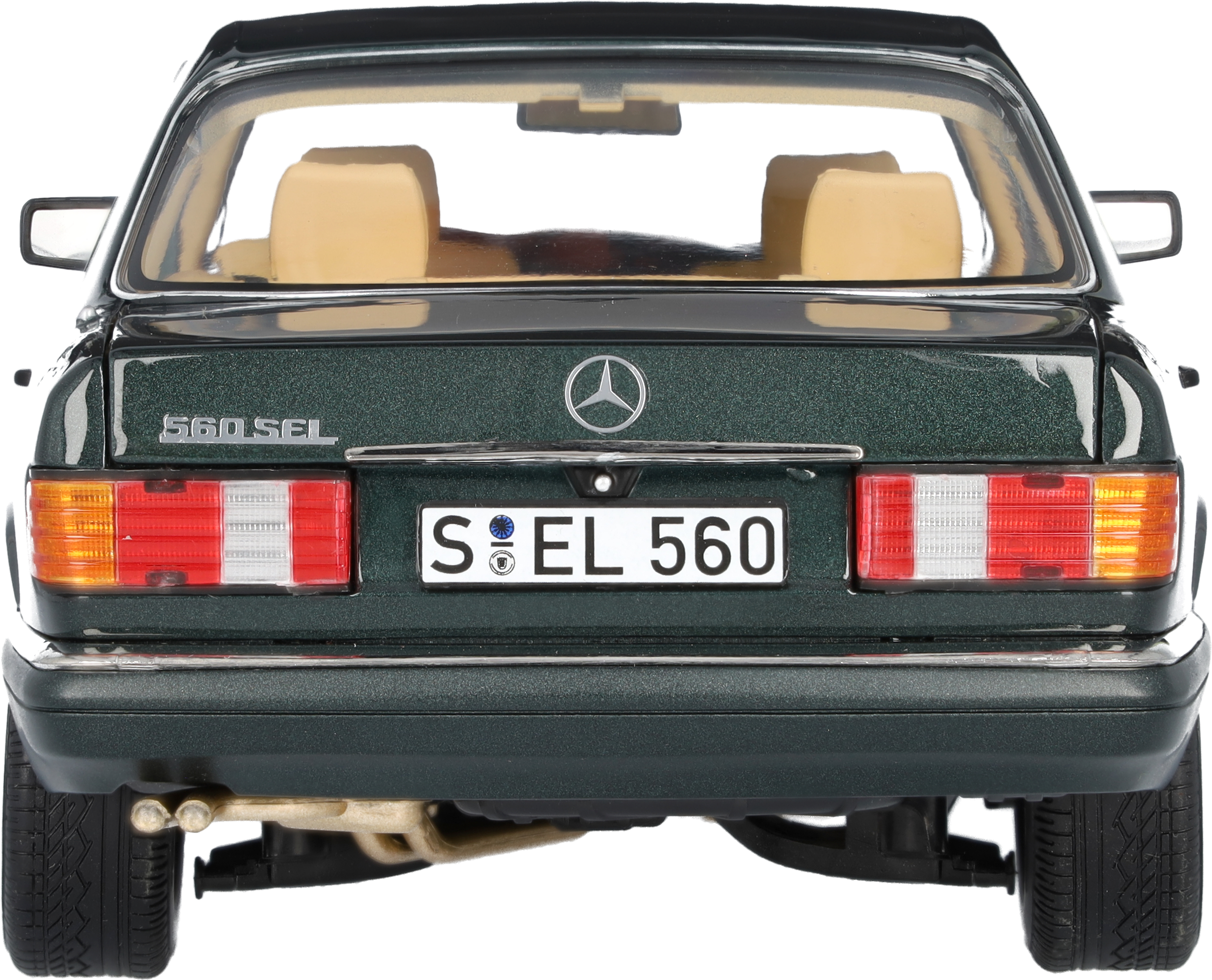 560 SEL V 126 (1985-1991) - zelená malachite, Norev, 1:18