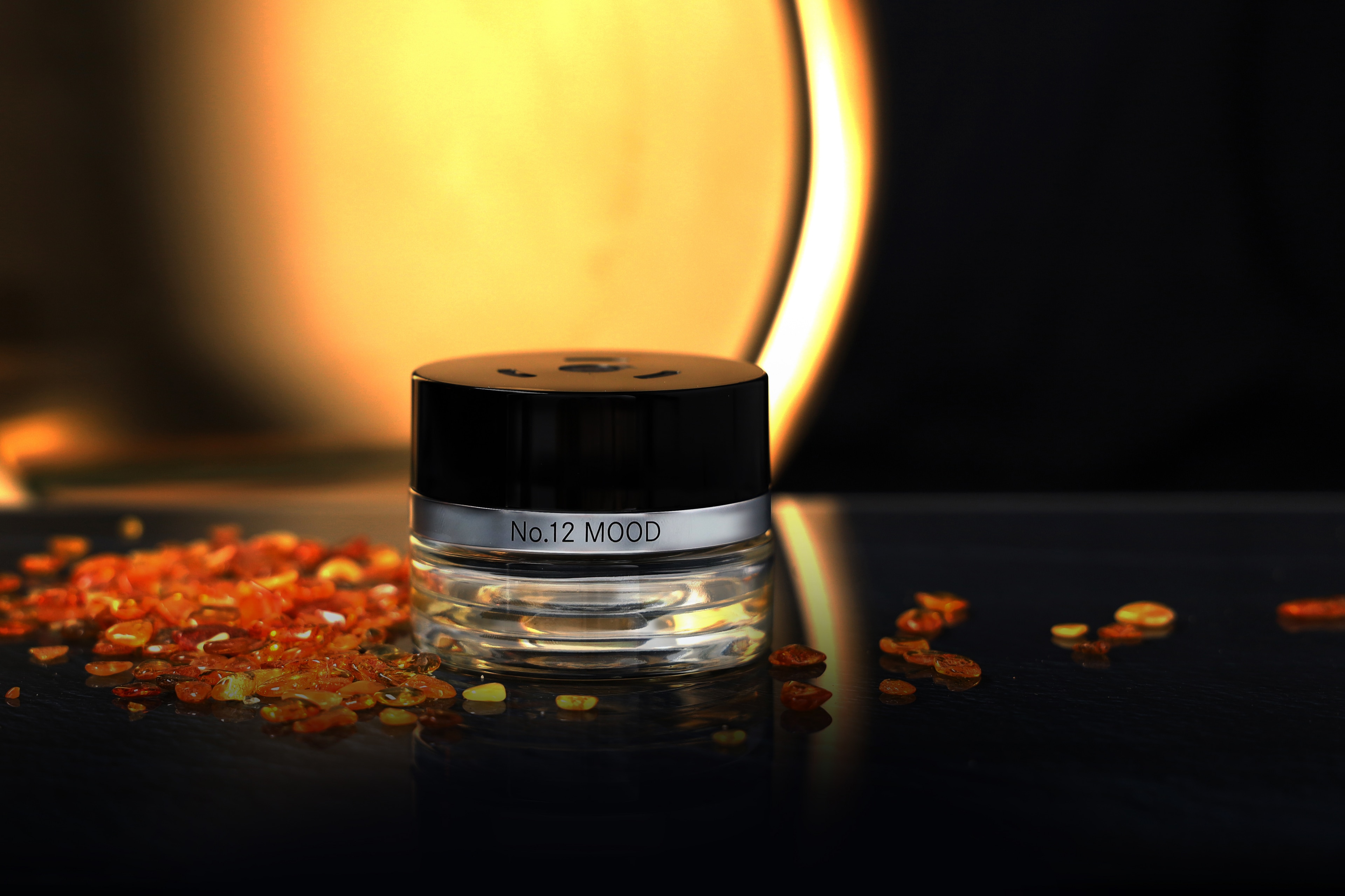 Flakon, Ne. 12 MOOD - transparentní / černá, Sklo, 15 ml