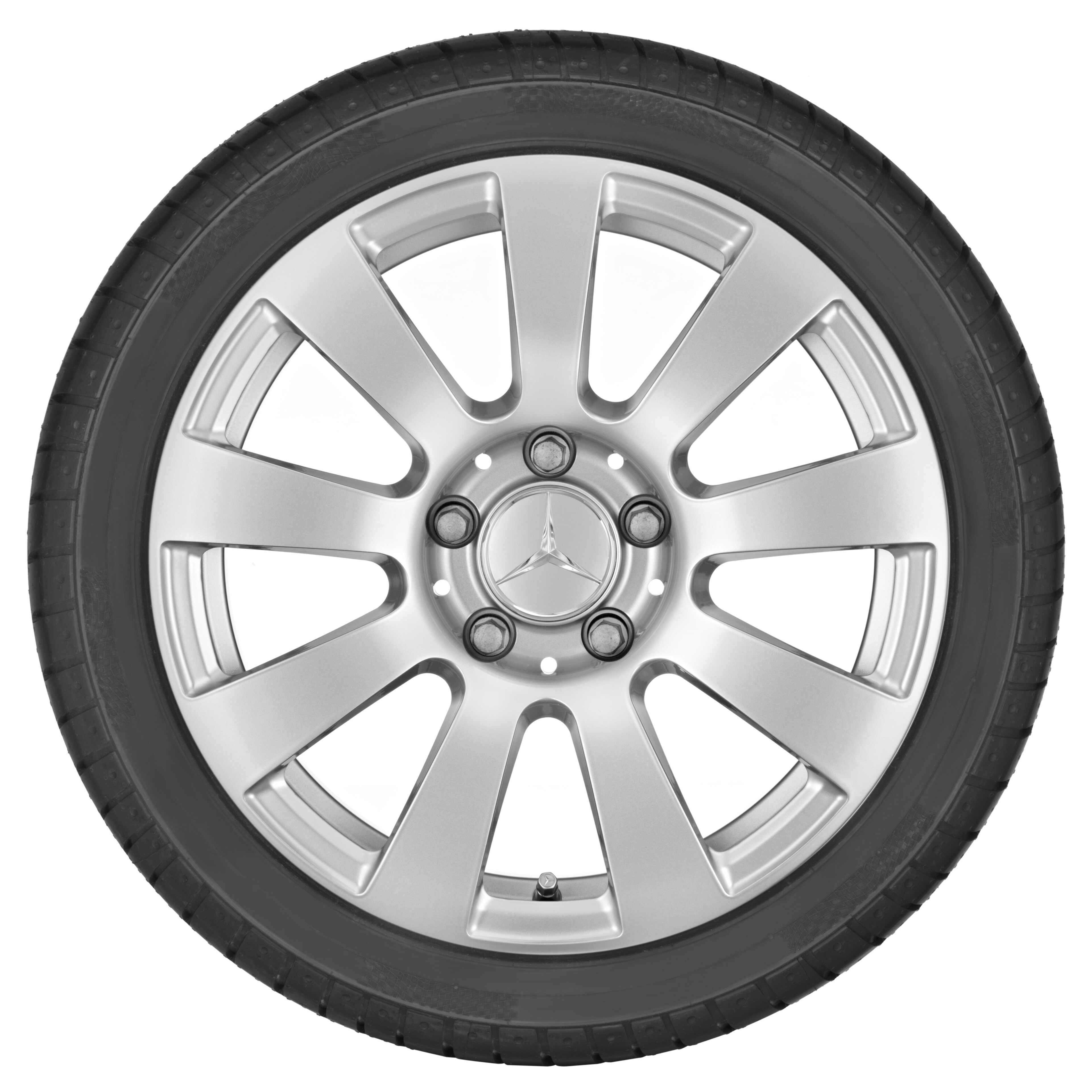 Kolo s 9 paprsky, 40,6 cm (16 palce) - 7 J x 16 ET 38, titanová stříbrná