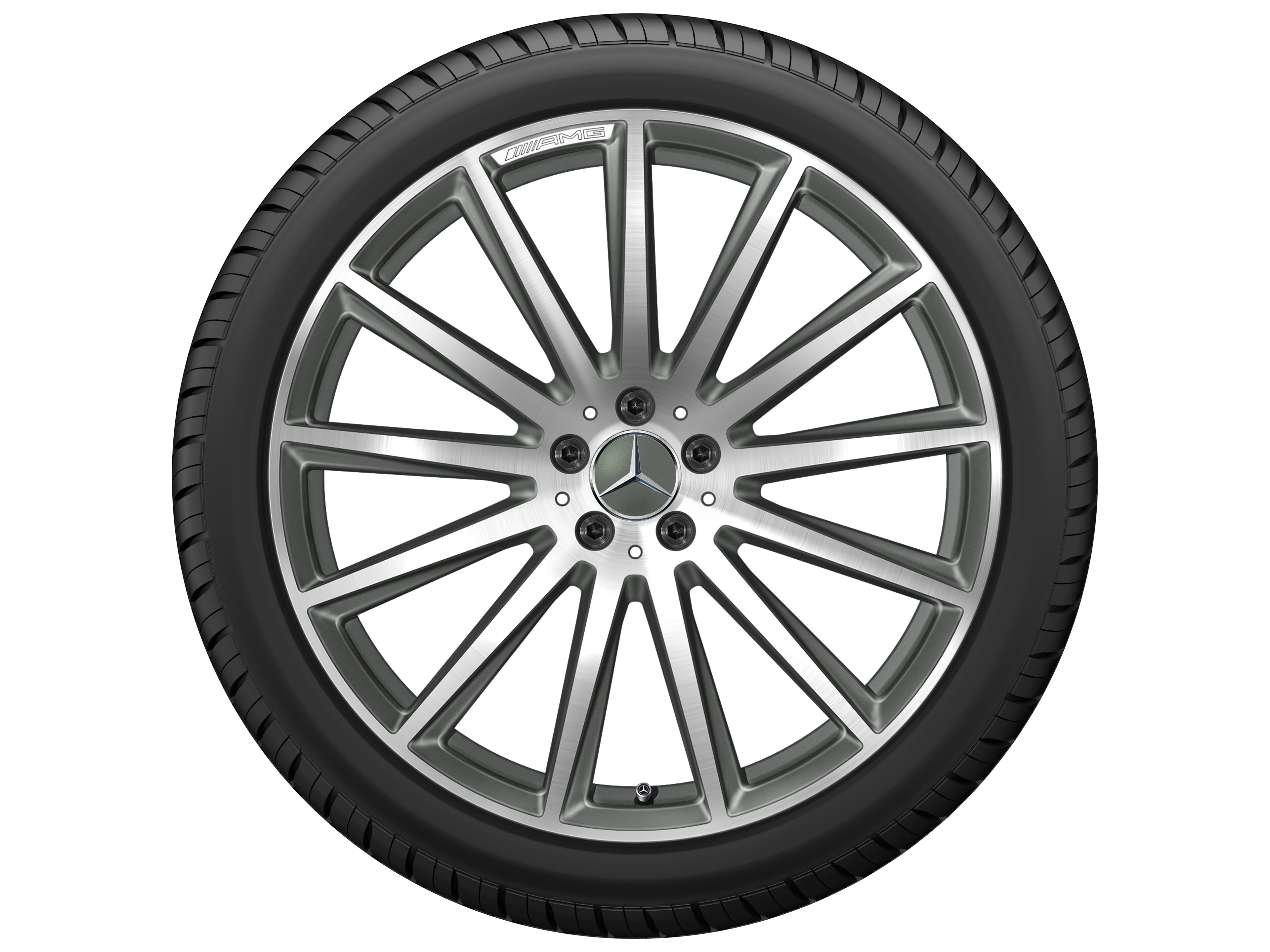 Vícepaprskové kolo AMG, 55,9 cm (22 palců) - 9,5 J x 22 ET 45, šedá titanium
