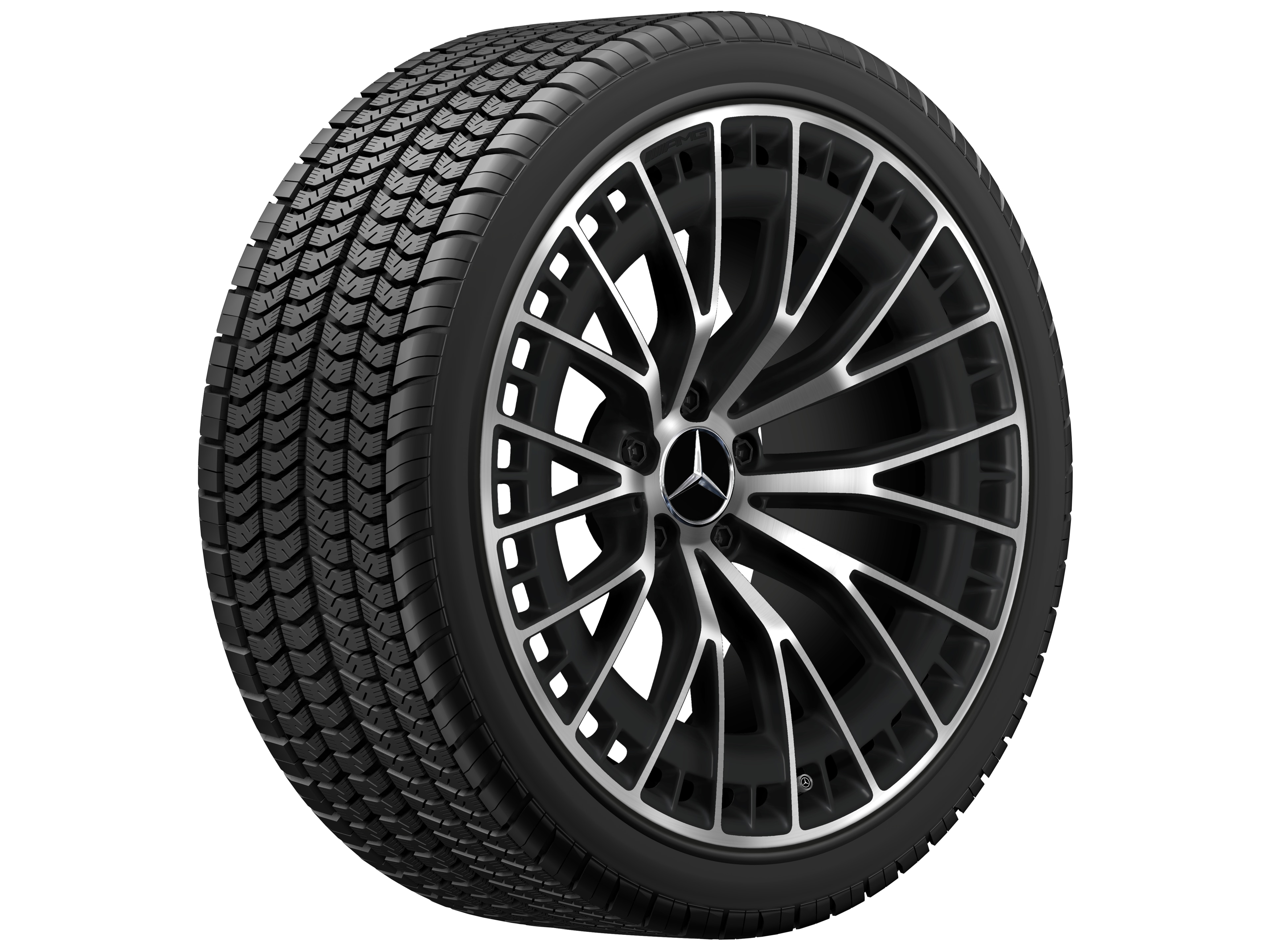 Kolo AMG z lehkých slitin, v provedení Y-spoke, 50,8 cm (20 palců) - 9,5 J x 20 ET 19, černá matná, soustružené do lesku