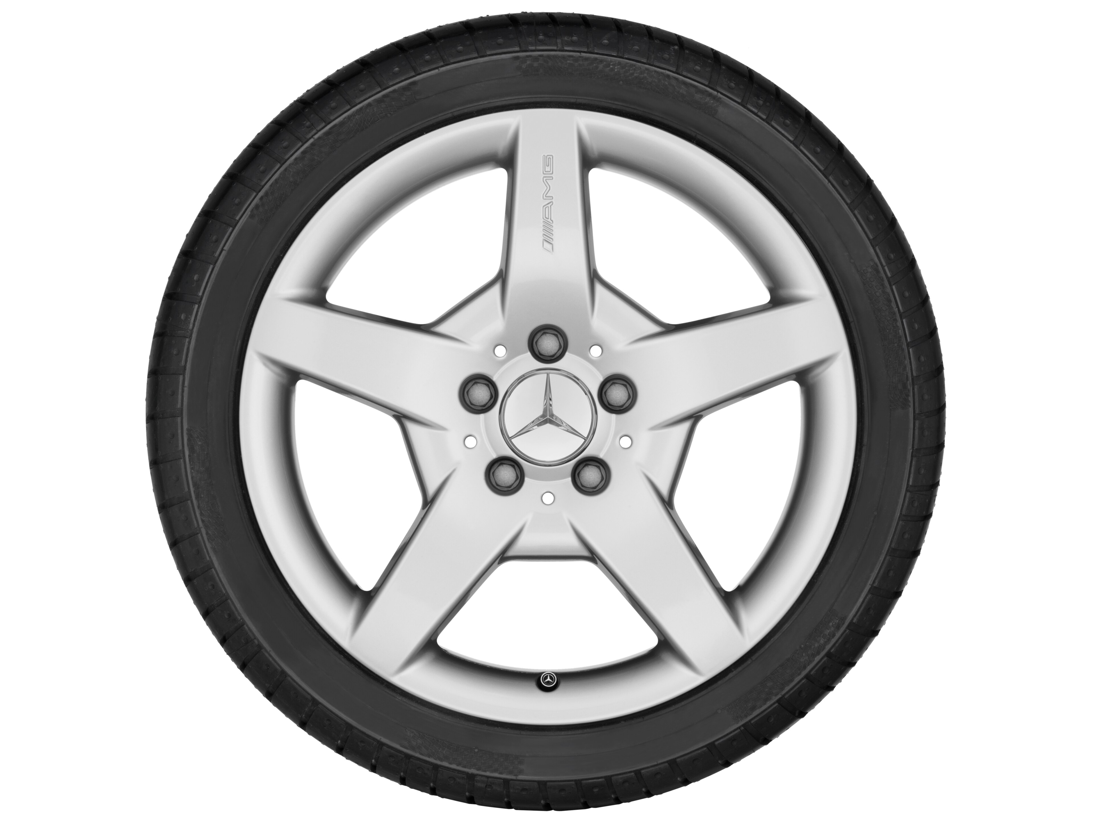 Kolo AMG s 5 paprsky, 45,7 cm (18 palce) - 8 J x 18 ET 34, titanová stříbrná
