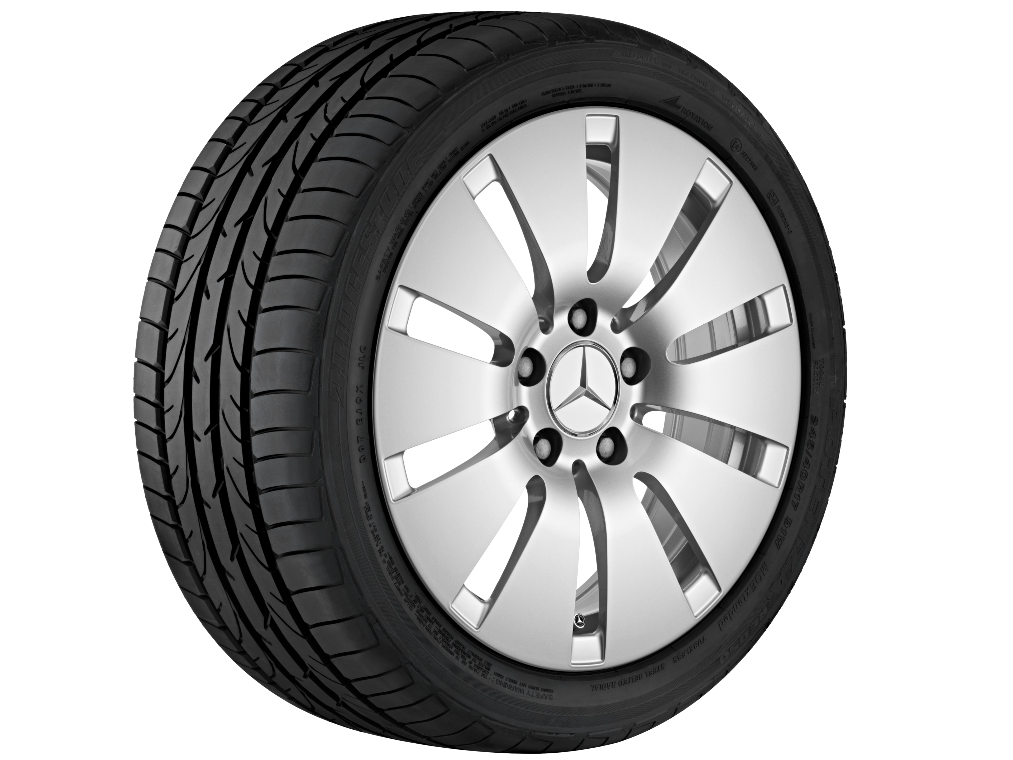 Kolo s 10 otvory, 45,7 cm (18 palce) - 8 J x 18 ET 43, stříbrná vanadium