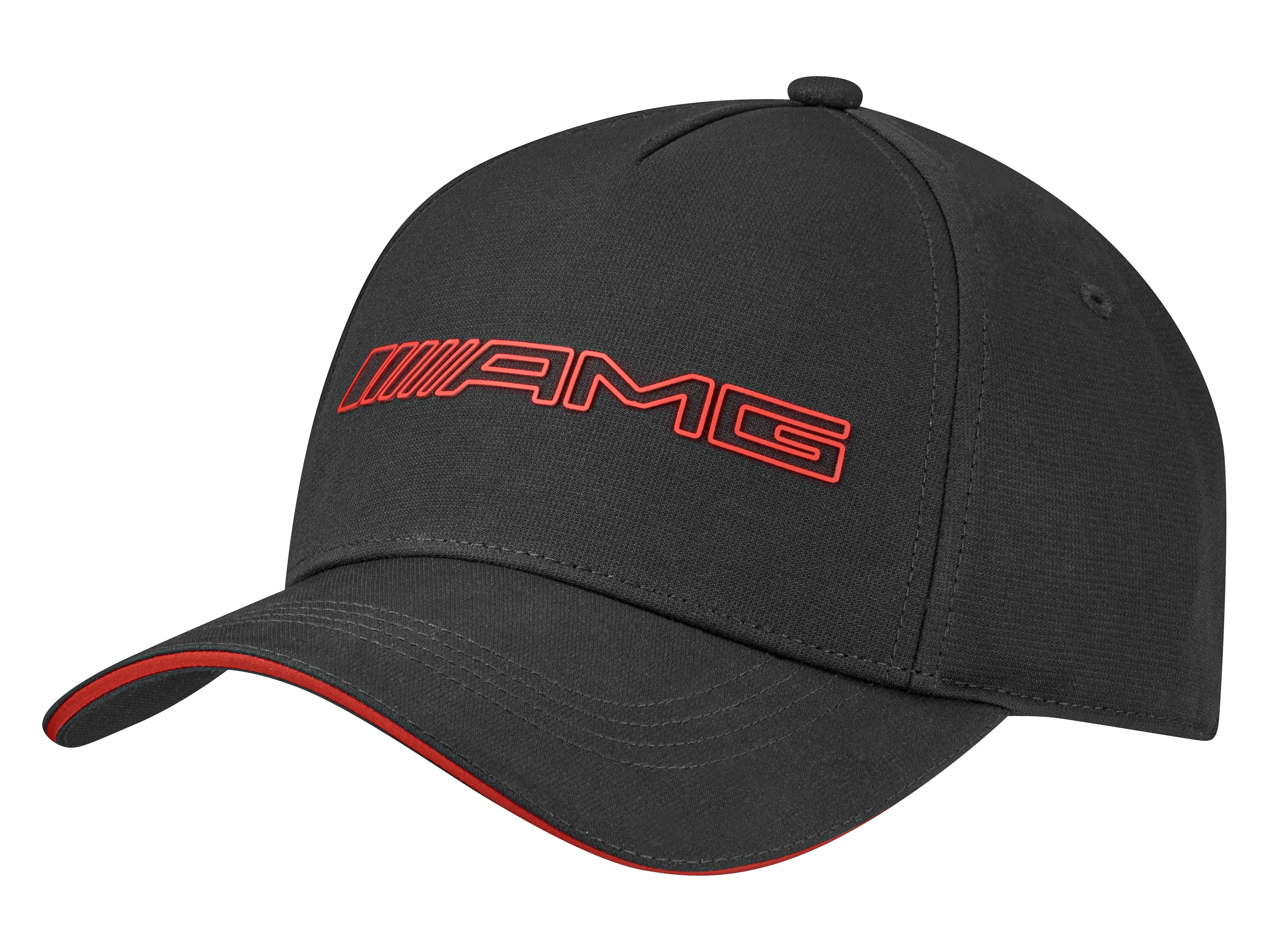 Čepice AMG - černá / červená, Polyester (recyklovaný)