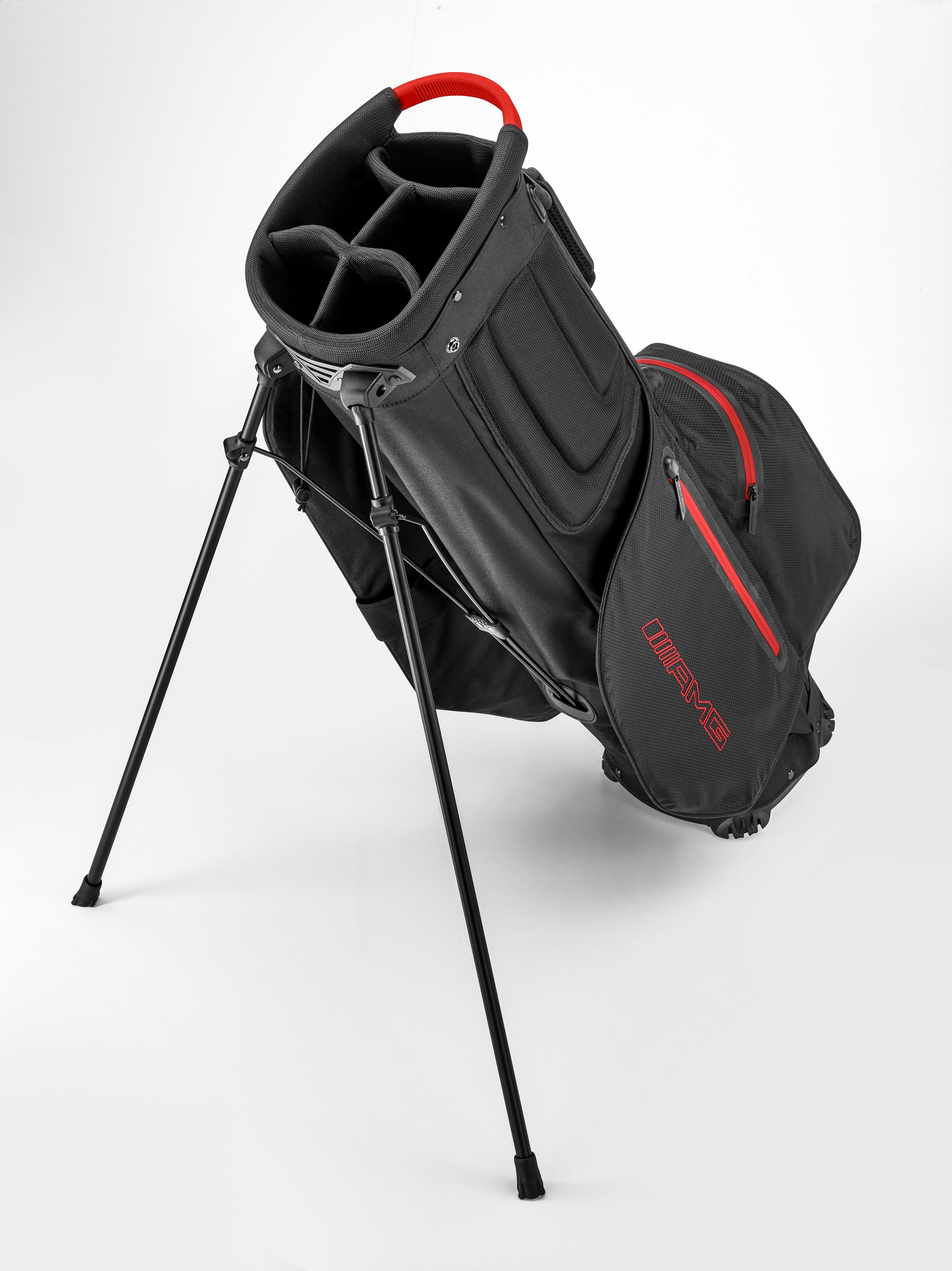 Golfový standbag AMG - černá / červená, Polyamid