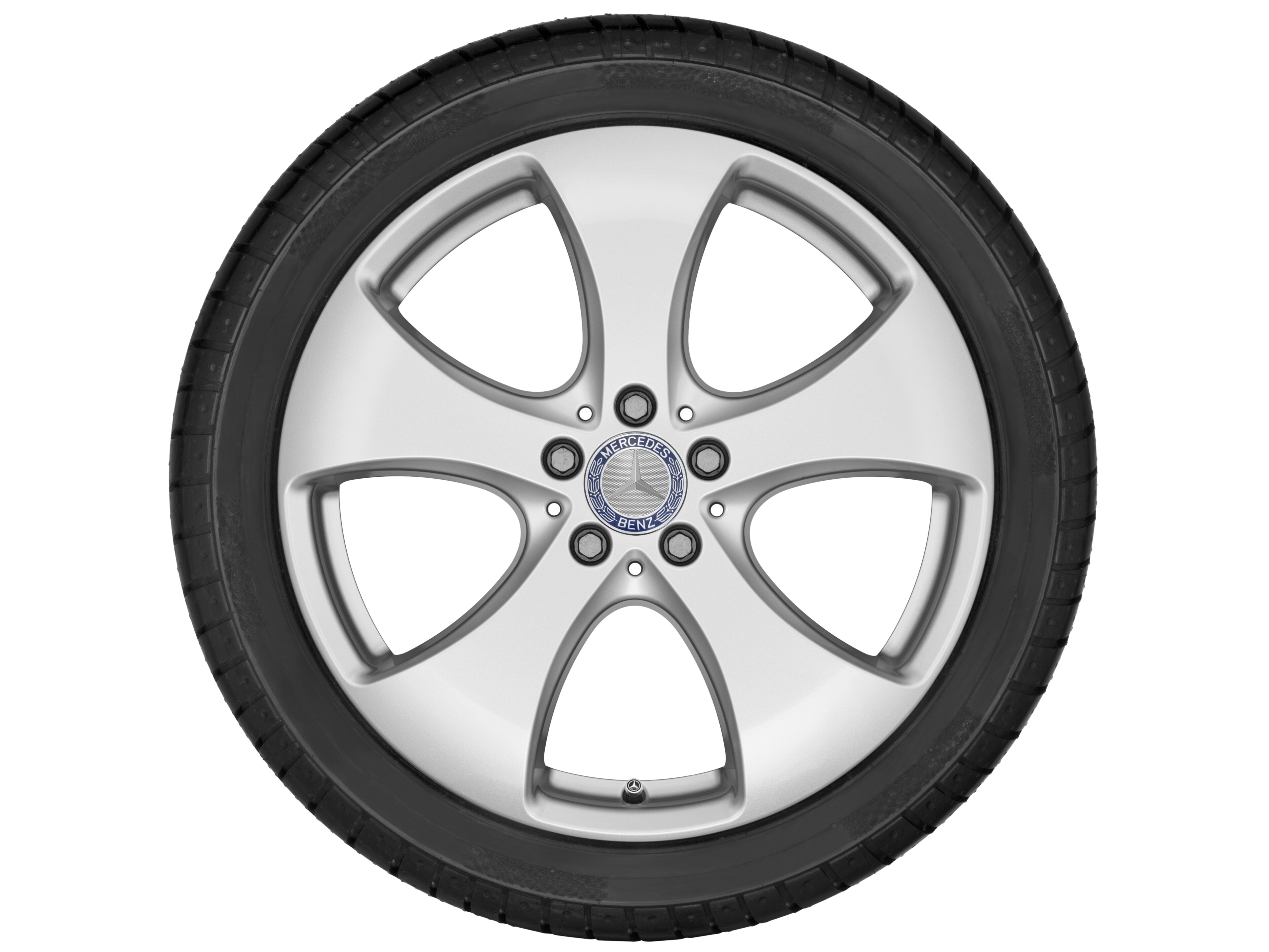 Kolo s 5 paprsky, 48,3 cm (19 palců) - 8,5 J x 19 ET 62, stříbrná vanadium, lakované