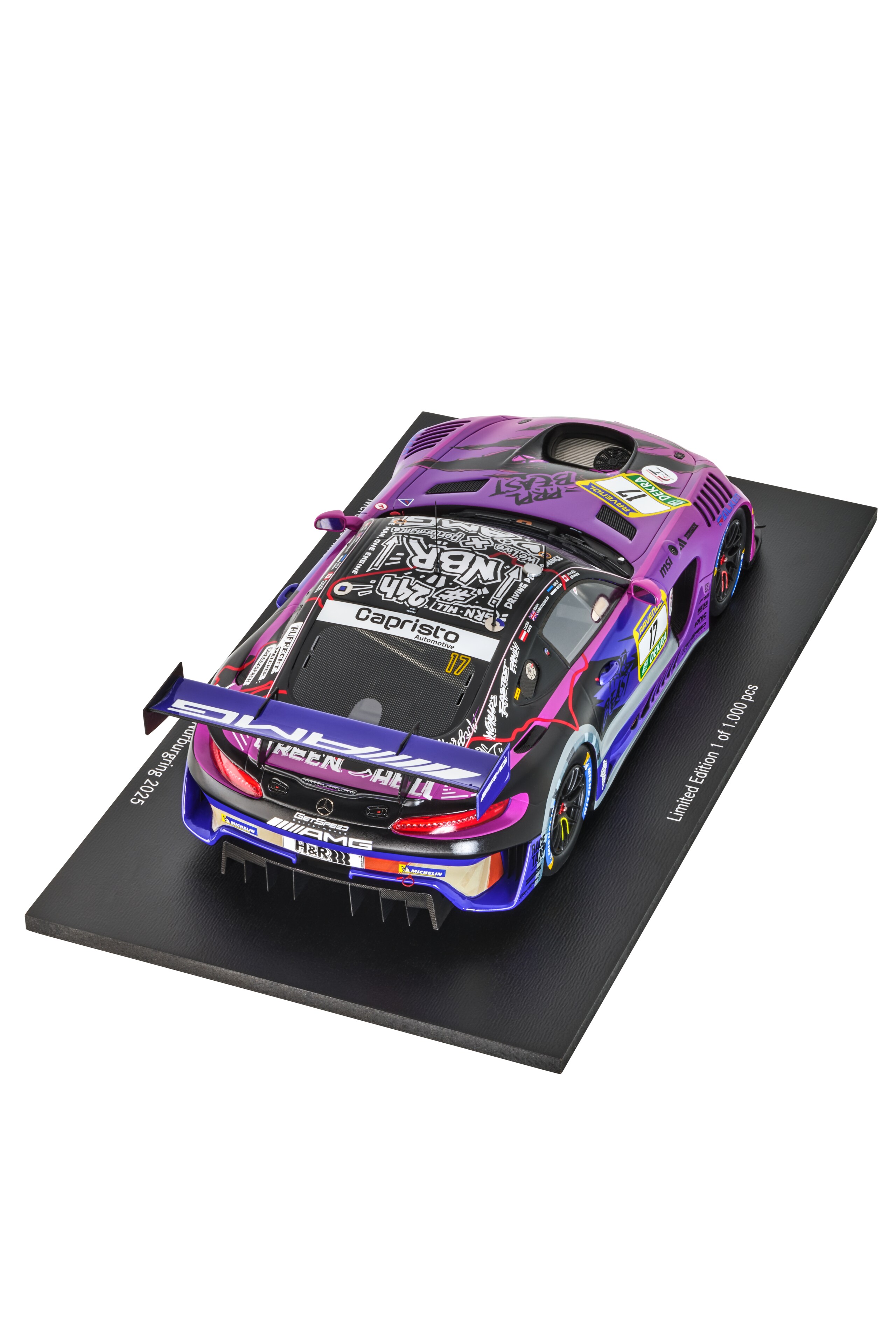 Mercedes-AMG GT3, ADAC RAVENOL 24h Nürburgring 2025, C190 - fialová, Minimax, 1:18