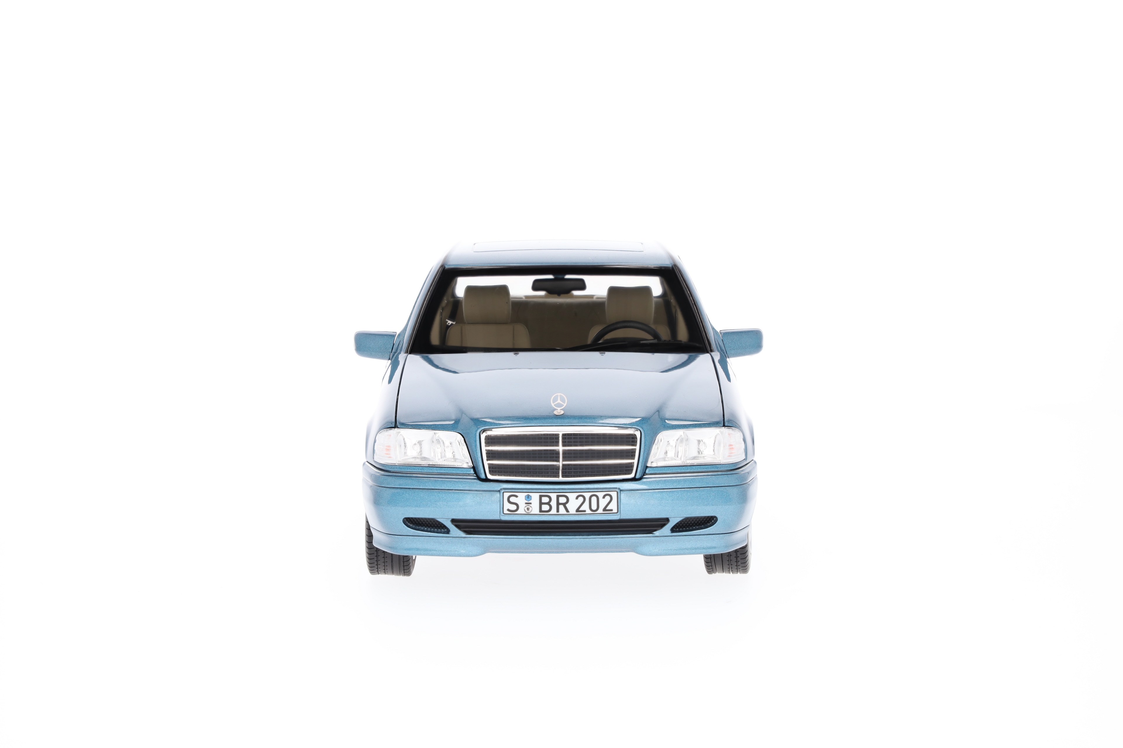 C 200 Sedan W 202 (1997-2001) - akvamarínově modrá, Norev, 1:18