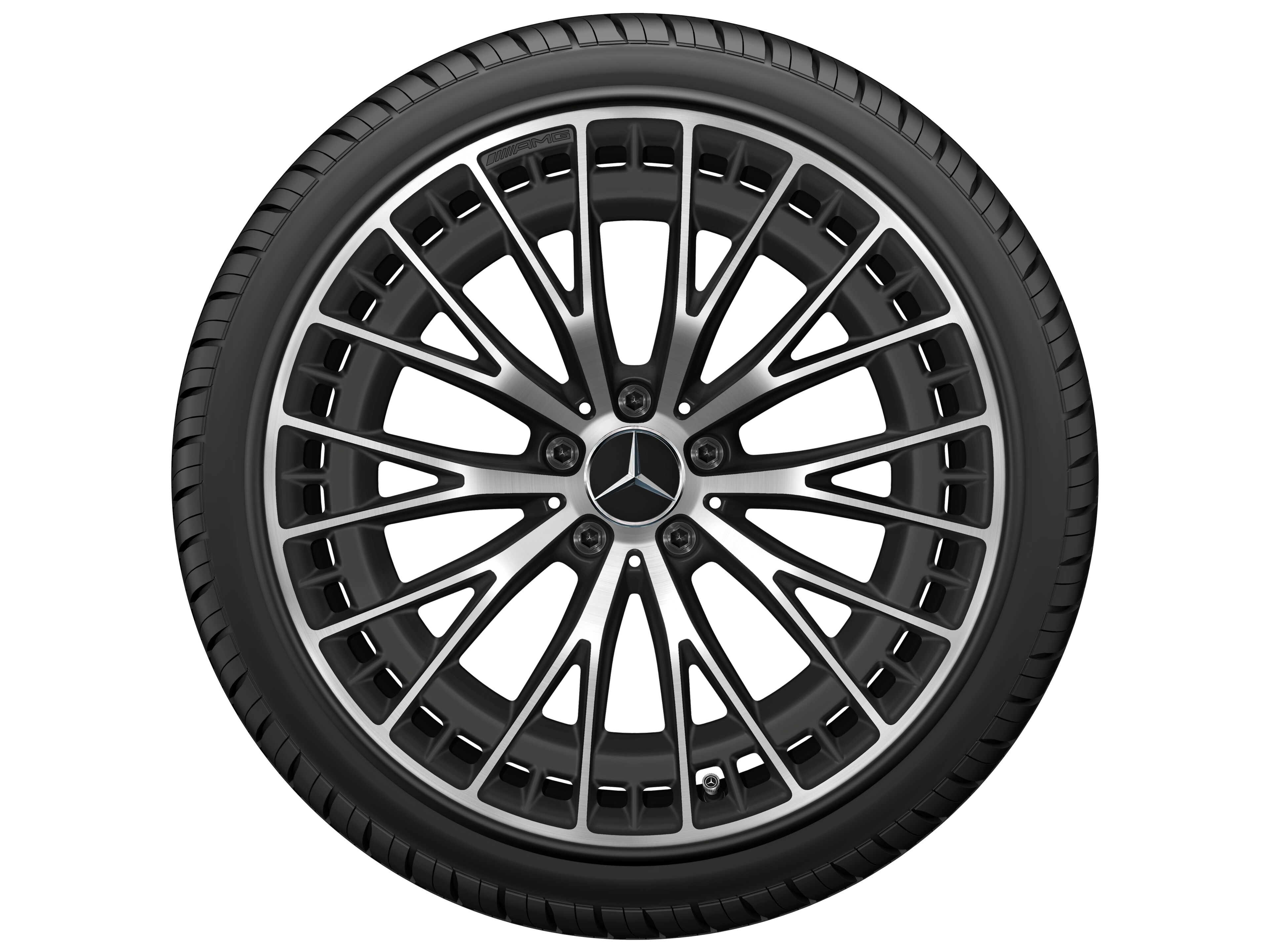 Kolo AMG z lehkých slitin, v provedení Y-spoke, 50,8 cm (20 palců) - 9,5 J x 20 ET 19, černá matná, soustružené do lesku
