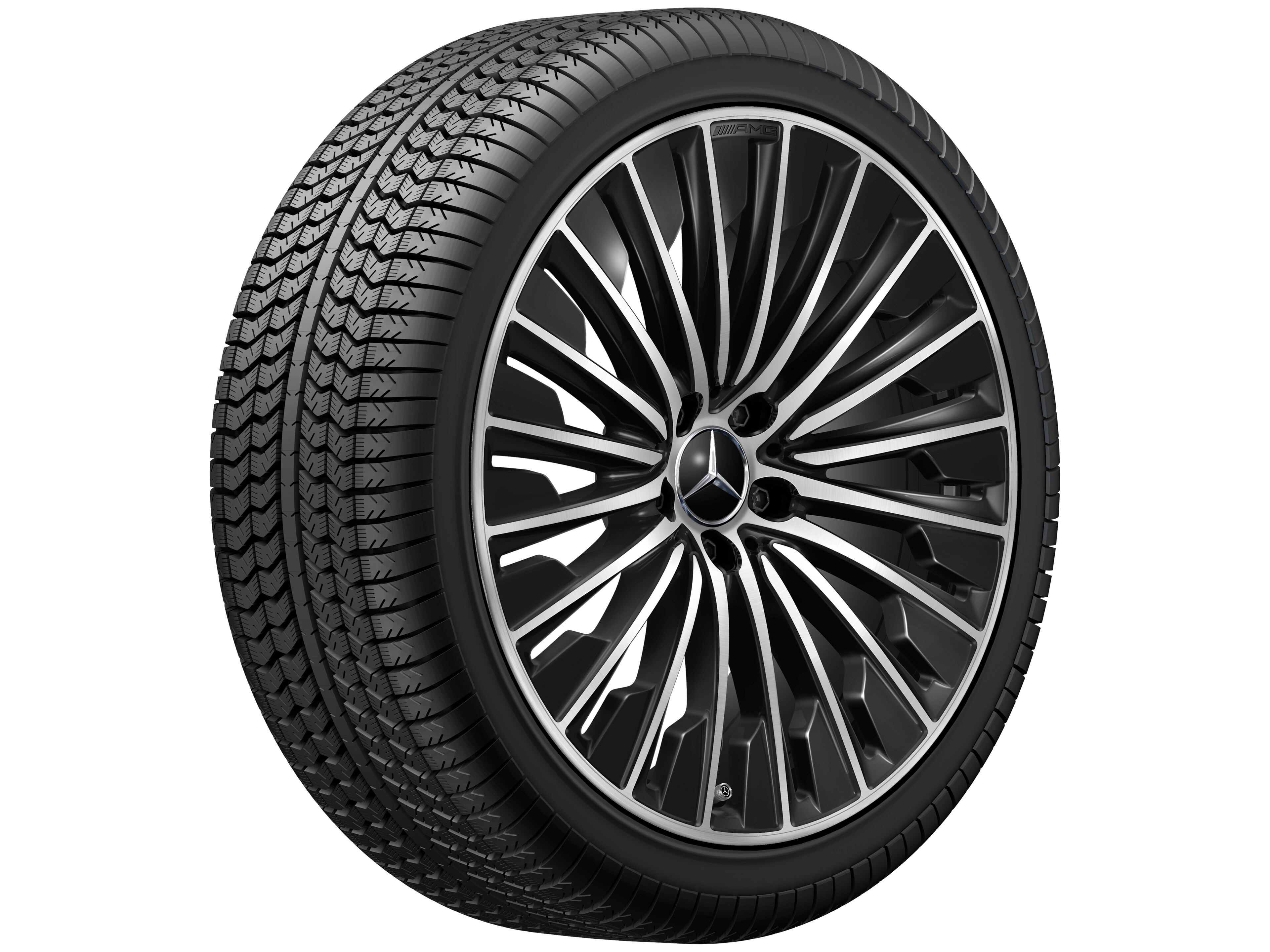 Vícepaprskové kolo AMG, 50,8 cm (20 palců) - 8,5 J x 20 ET 35,5, černá, soustružené do lesku