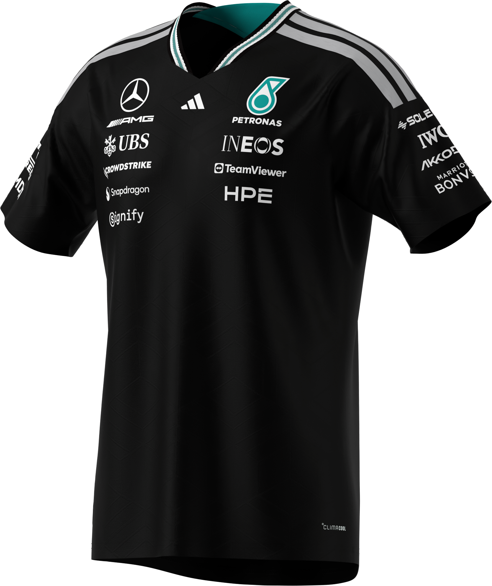 Pánské tričko, Autentický řidič, Mercedes-AMG F1 - černá, S
