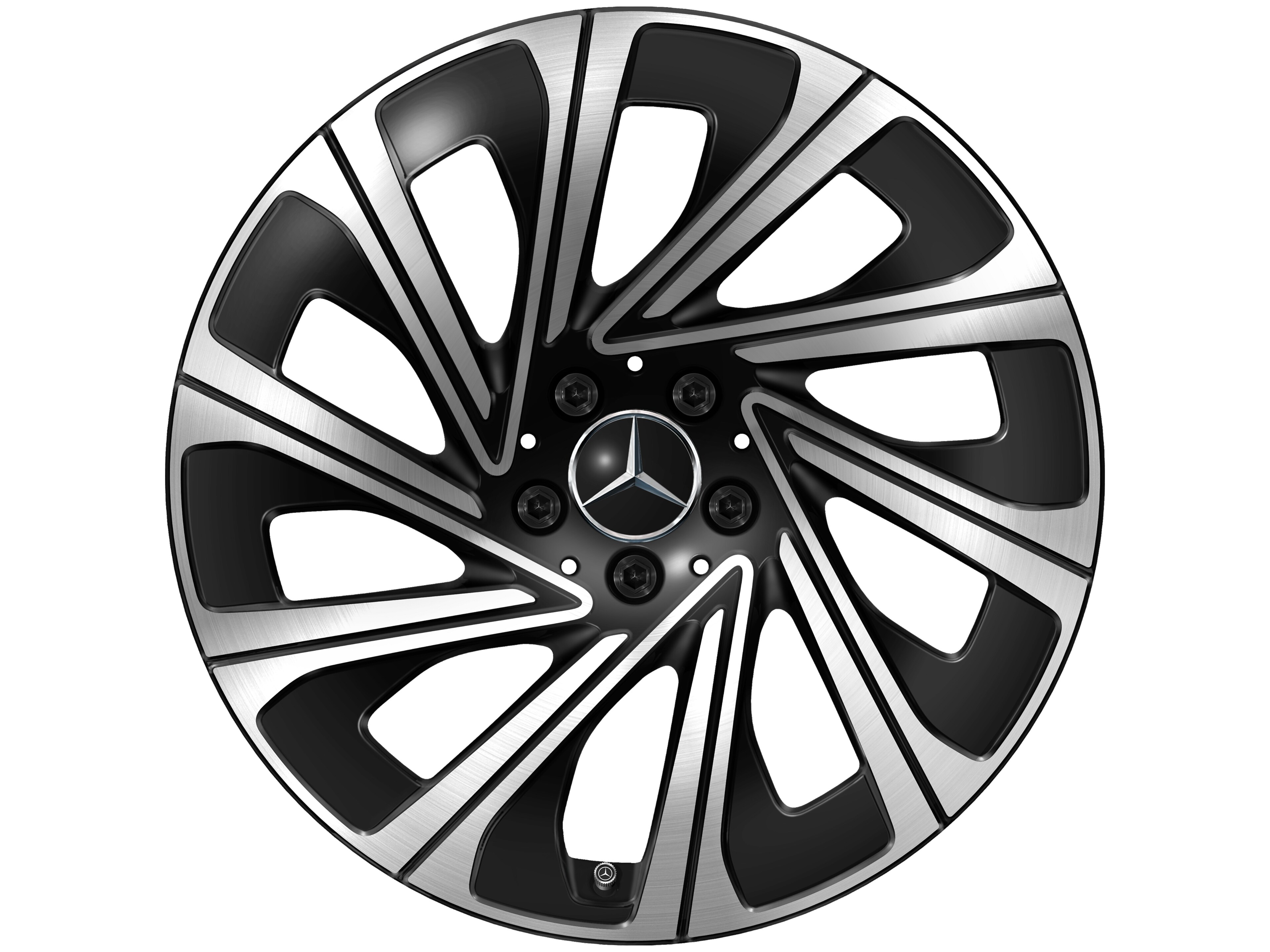 Kolo s 10 paprsky, Aero, 48,3 cm (19 palců) - 9,5 J x 19 ET 51, černá, soustružené do lesku