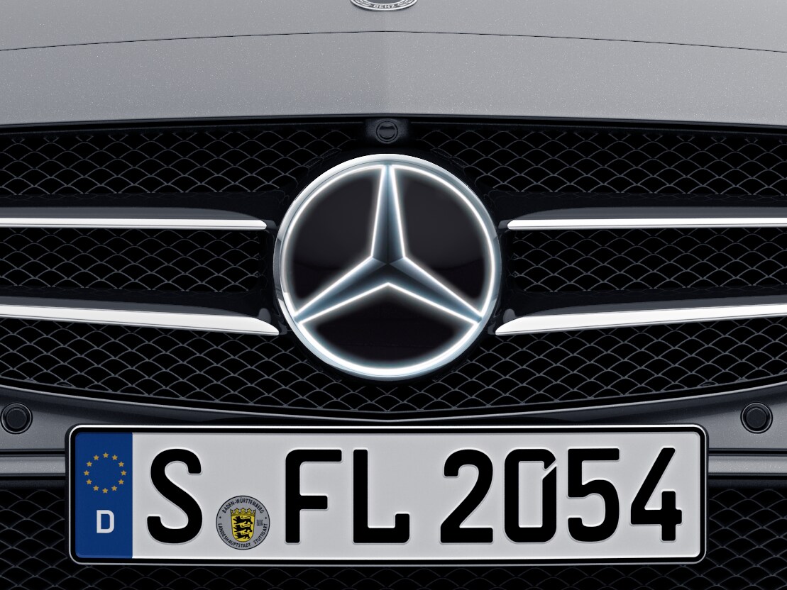 Osvětlená hvězda Mercedes, Ozdobný díl - chrom