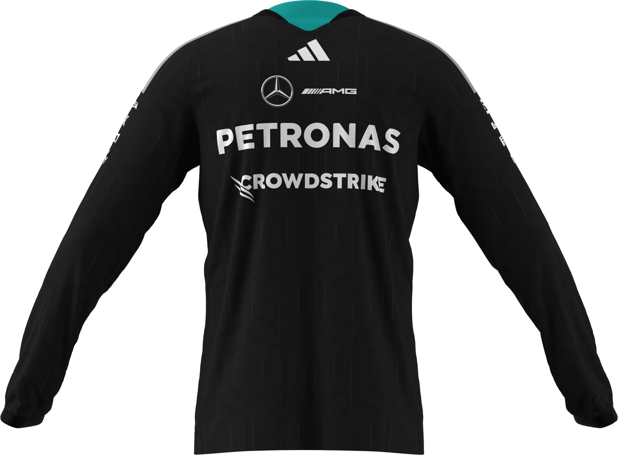 Pánské dlouhé rukávy, Řidič, Mercedes-AMG F1 - černá, XS