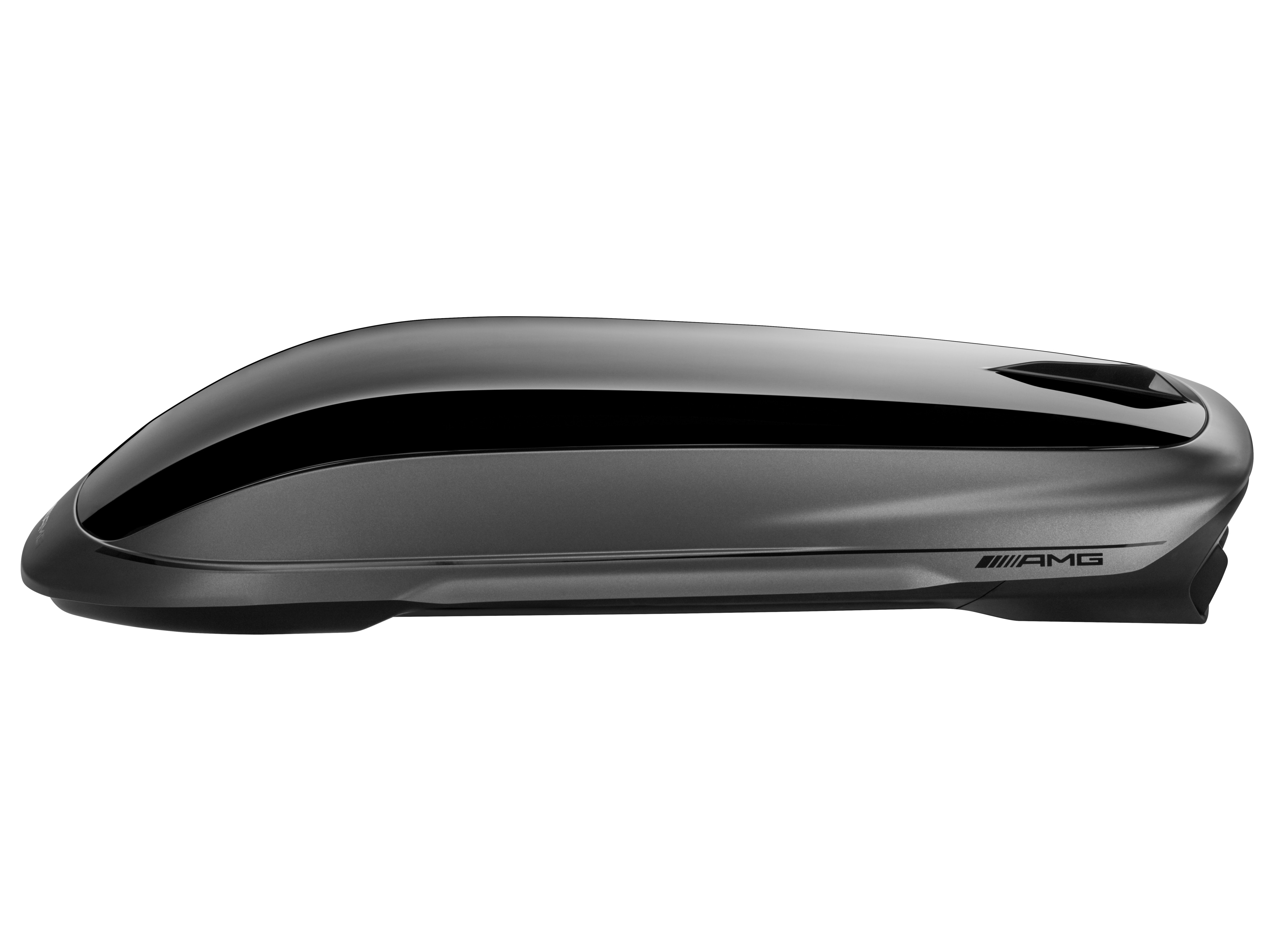 Střešní box AMG, 410 litrů - Plast, černá / šedá comet magno