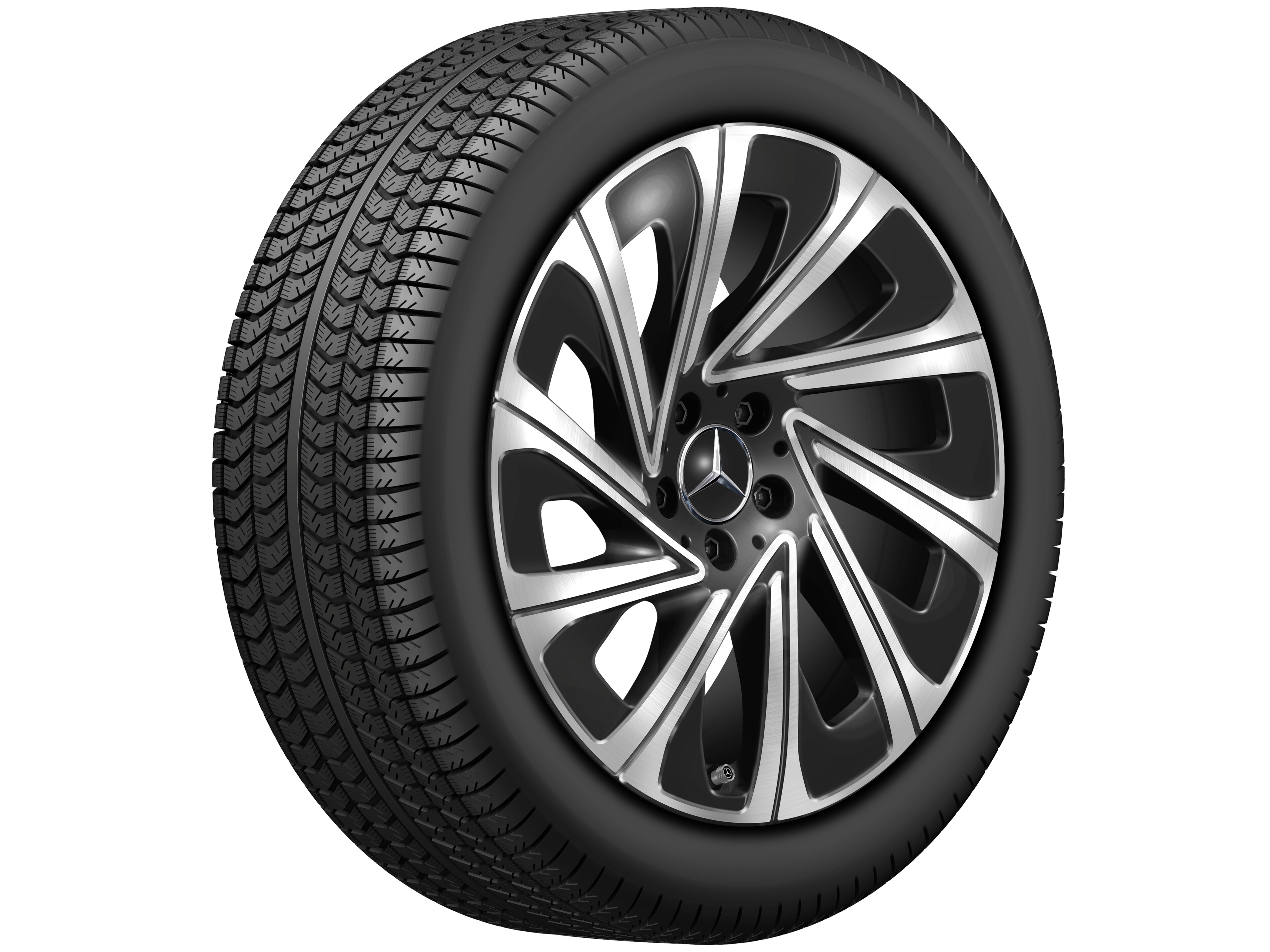 Kolo s 10 paprsky, Aero, 48,3 cm (19 palců) - 9,5 J x 19 ET 51, černá, soustružené do lesku