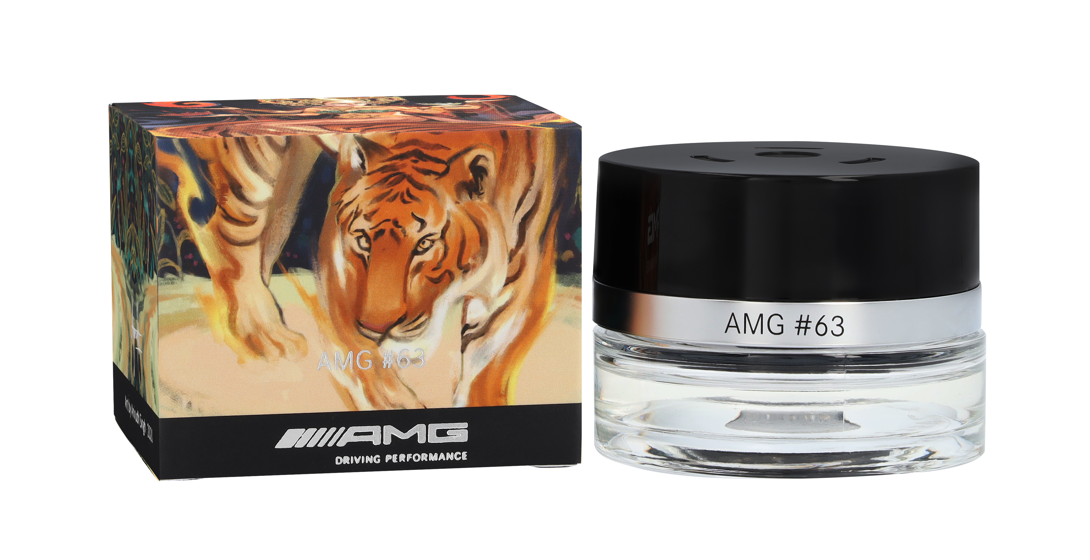 Flakon, AMG #63 - transparentní / černá, Sklo, 15 ml