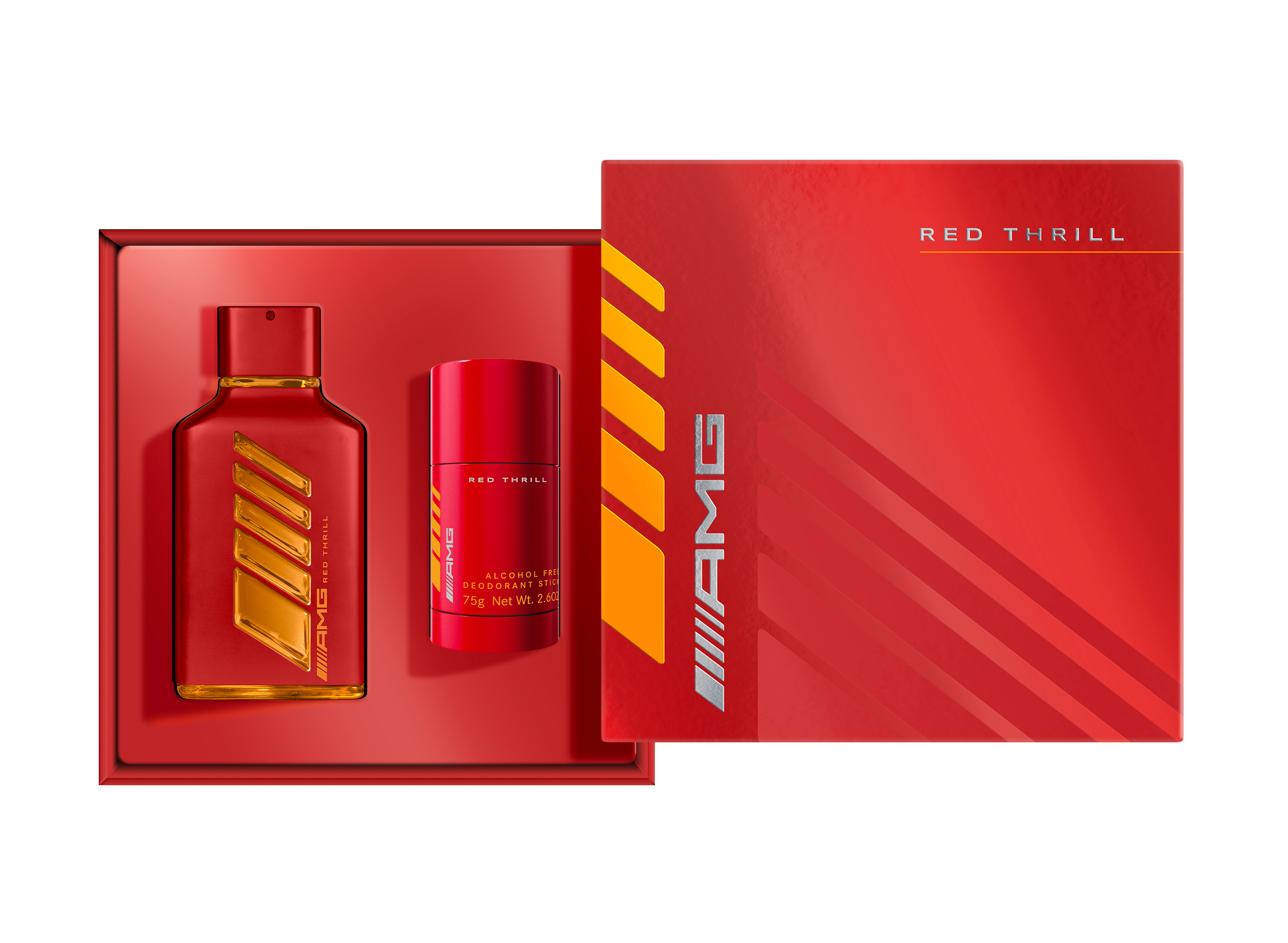 Dárková sada AMG Red Thrill, EdP - pro muže, INCC, 100 ml