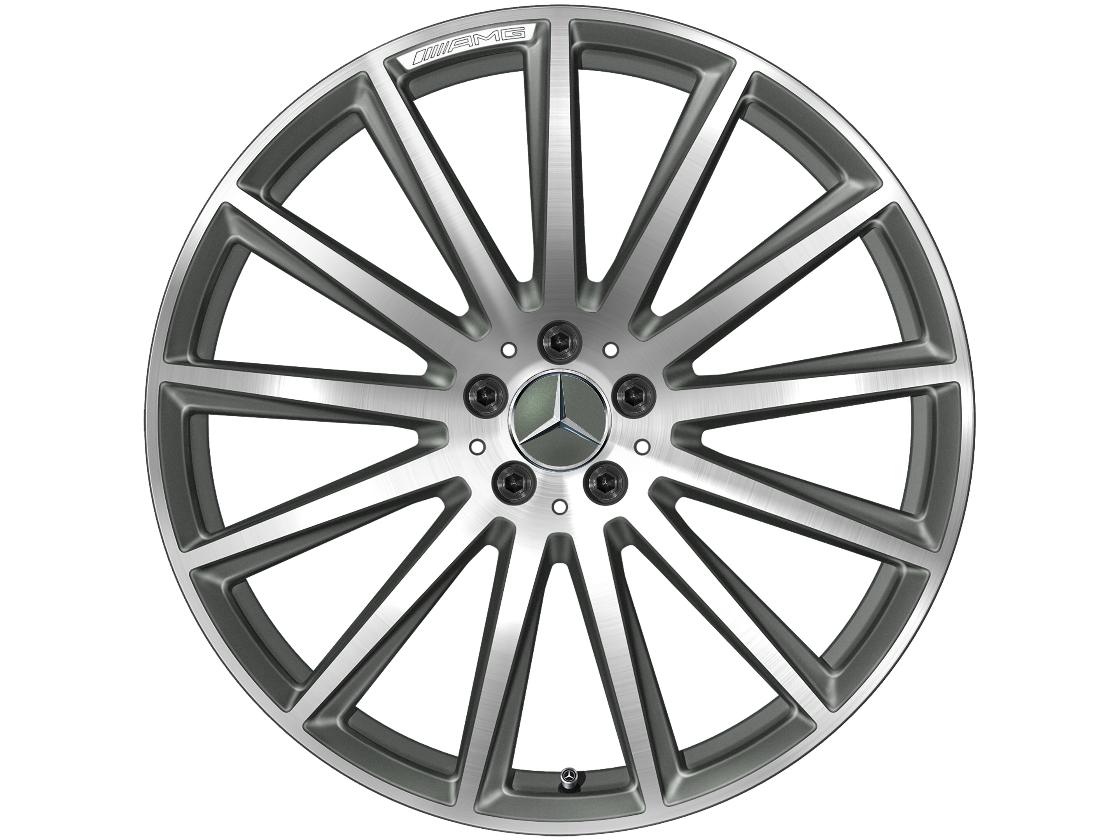 Vícepaprskové kolo AMG, 55,9 cm (22 palců) - 9,5 J x 22 ET 45, šedá titanium