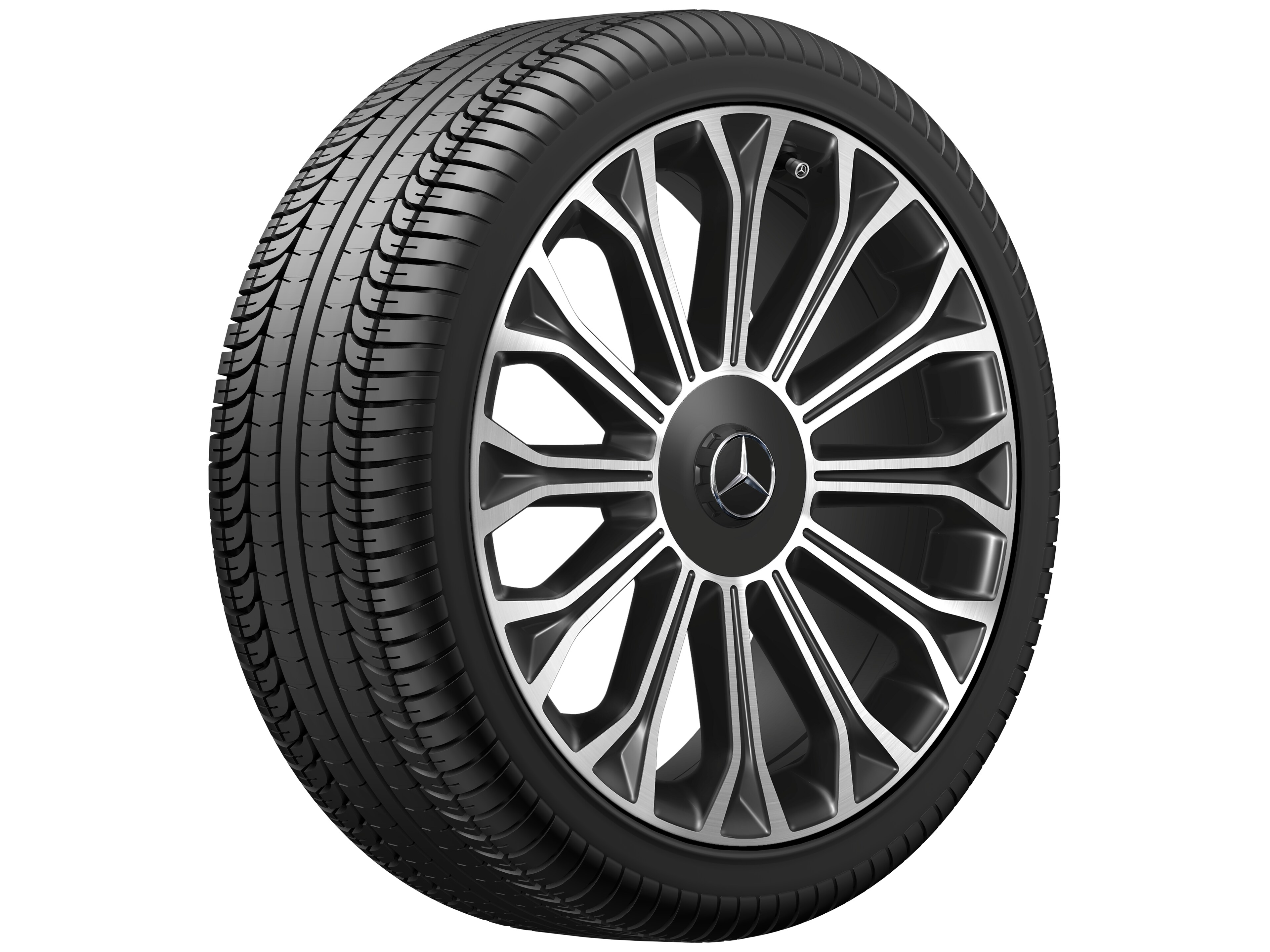 Kolo s 12 paprsky, 50,8 cm (20 palců), soustružené do lesku - 8,5 J x 20 ET 36, černá, soustružené do lesku