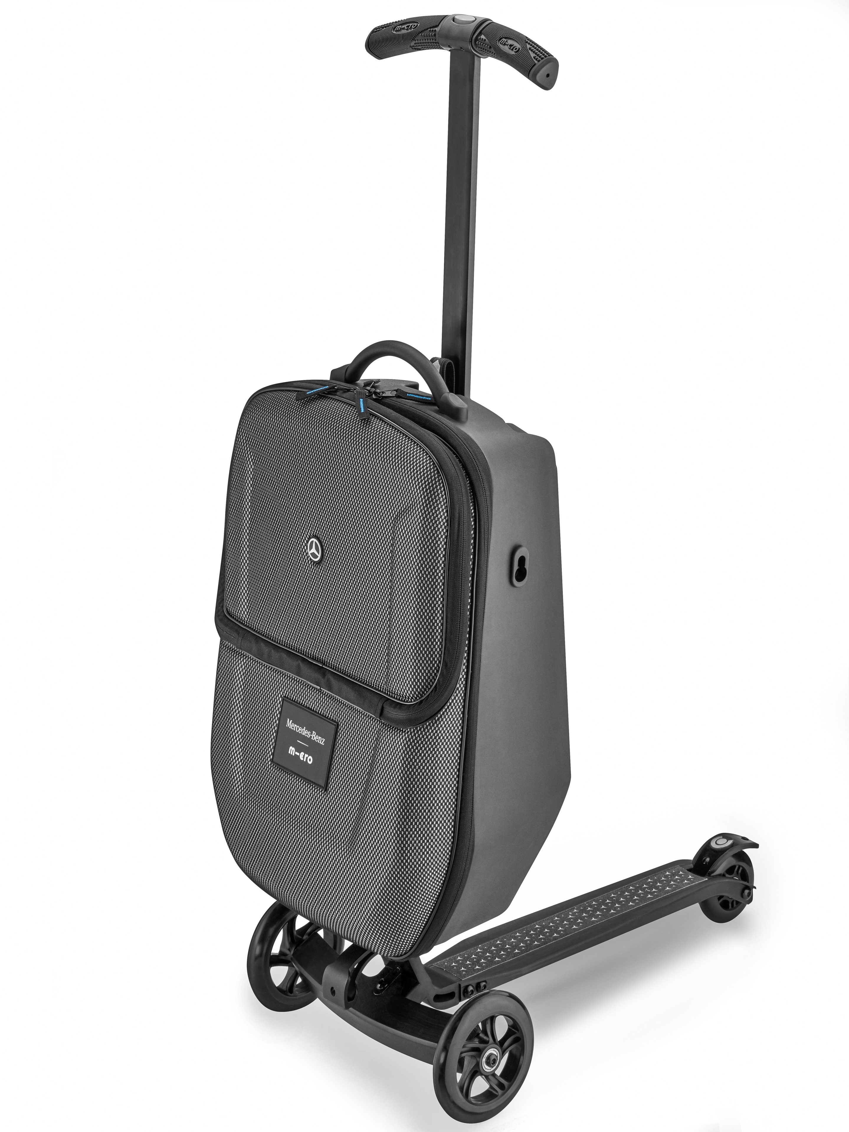 Kufřík s koloběžkou., Zavazadla Micro Luggage 4.0 - černá, Hliník / Nylon, Micro Mobility