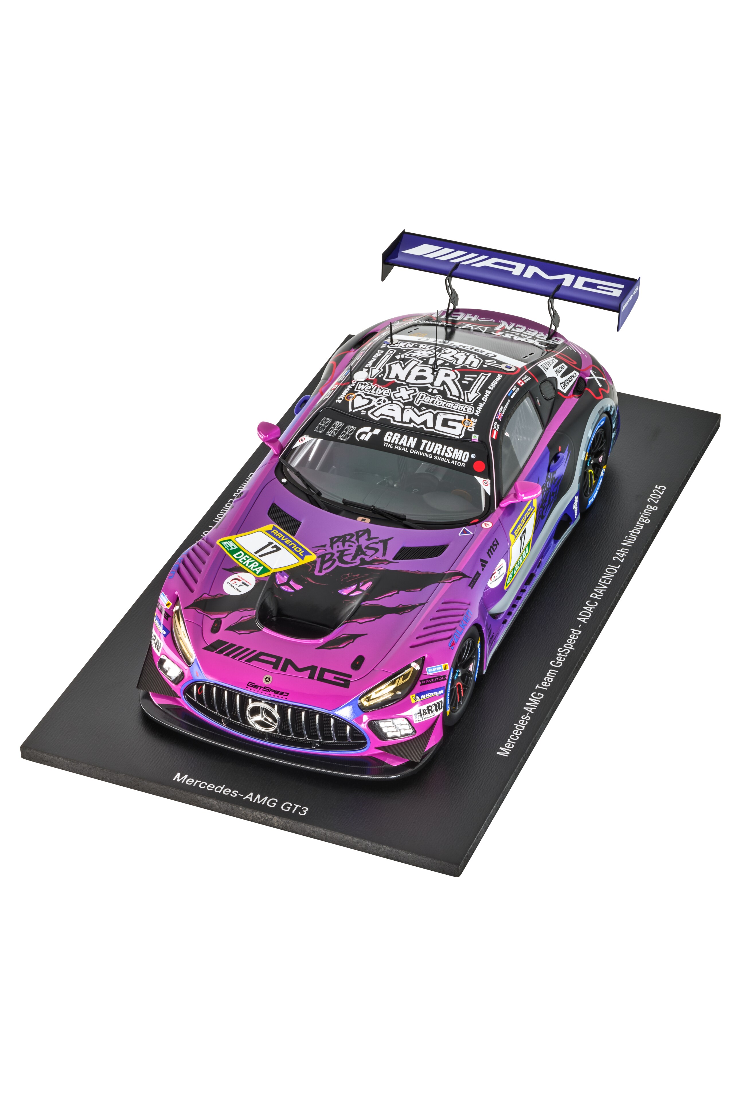 Mercedes-AMG GT3, ADAC RAVENOL 24h Nürburgring 2025, C190 - fialová, Minimax, 1:18