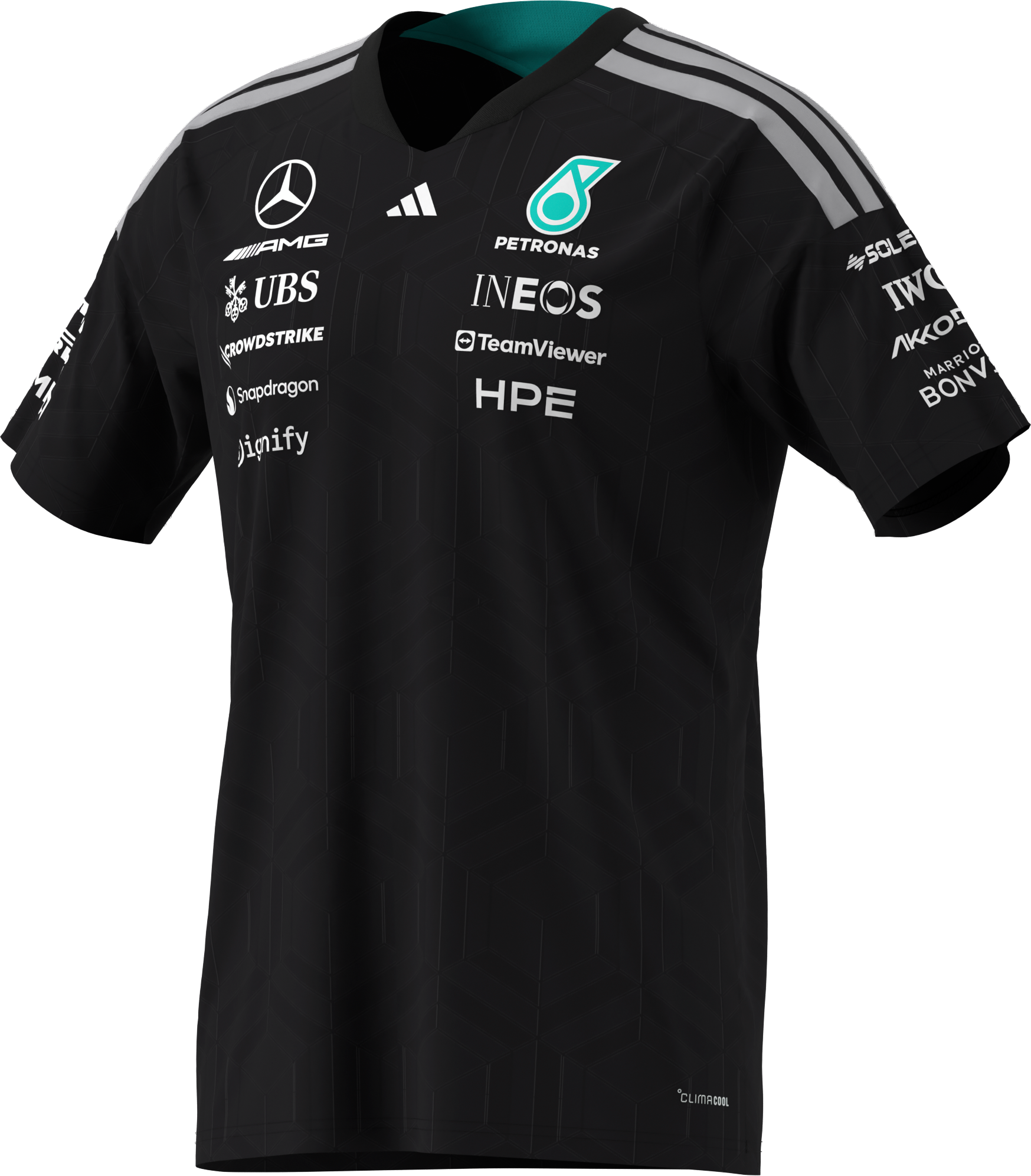 Pánské tričko, Řidič, Mercedes-AMG F1 - černá, S
