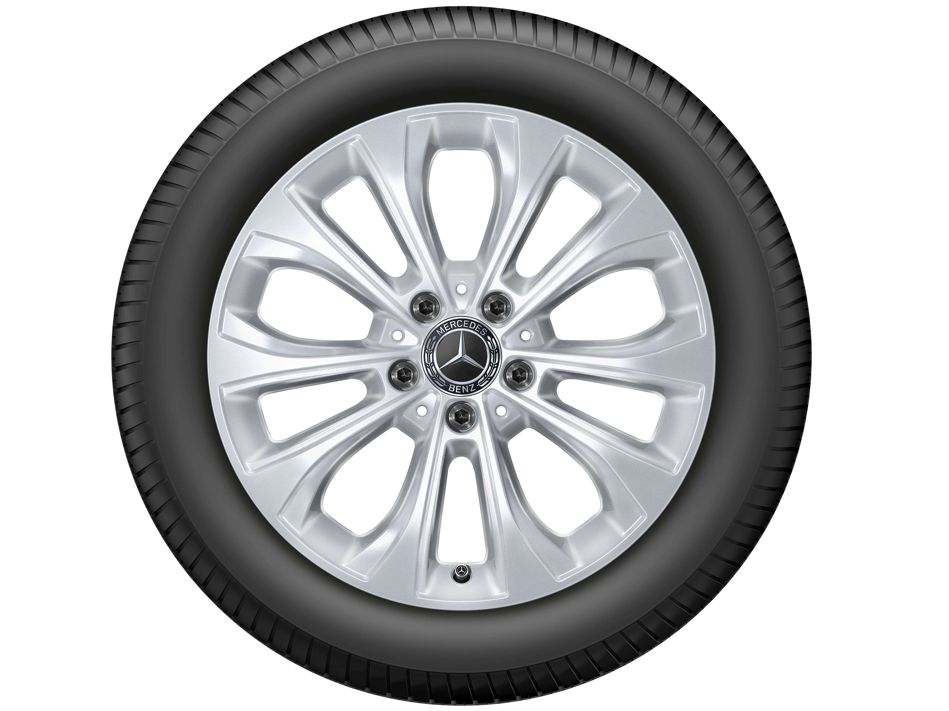 Kolo s 10 paprsky, 43,2 cm (17 palců) - 7 J x 17 ET 48,5, stříbrná vanadium, lakované