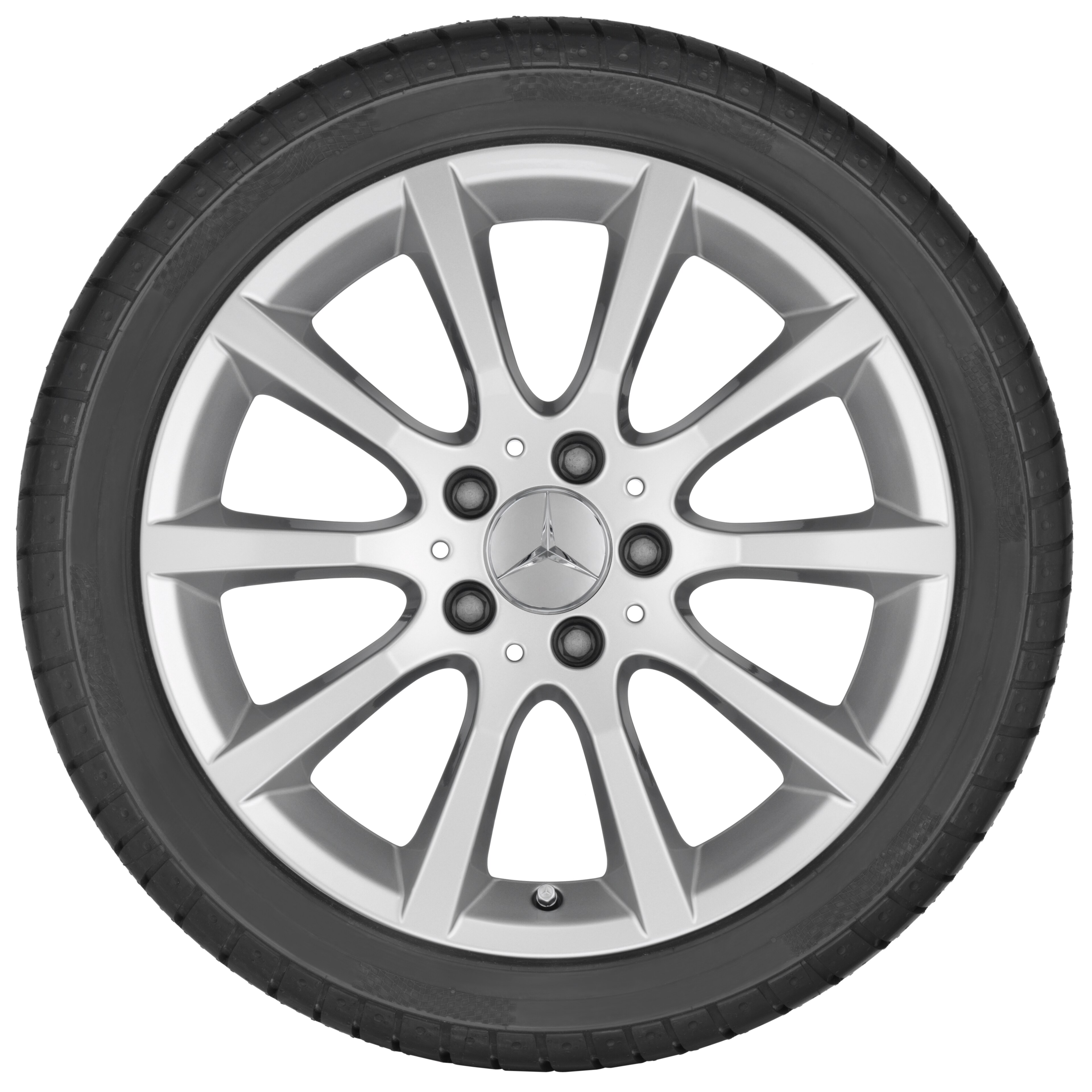 Kolo s 10 paprsky, 43,2 cm (17 palců) - 7,5 J x 17 ET 47, titanová stříbrná