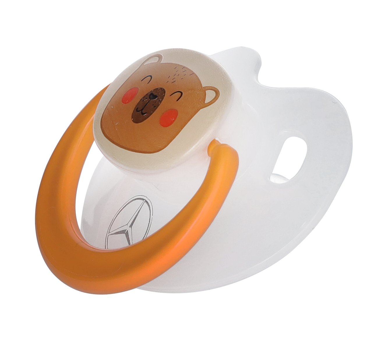 Dudlík, Les - průsvitná bílá / oranžová, plast / Silikon, BABY-NOVA