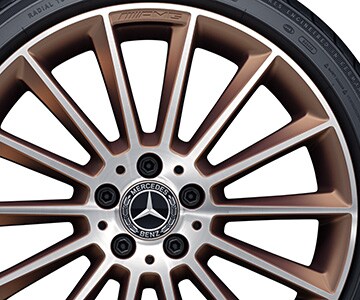 Vícepaprskové kolo AMG, 48,3 cm (19 palců) - 7,5 J x 19 ET 49, měděné barvy, soustružené do lesku