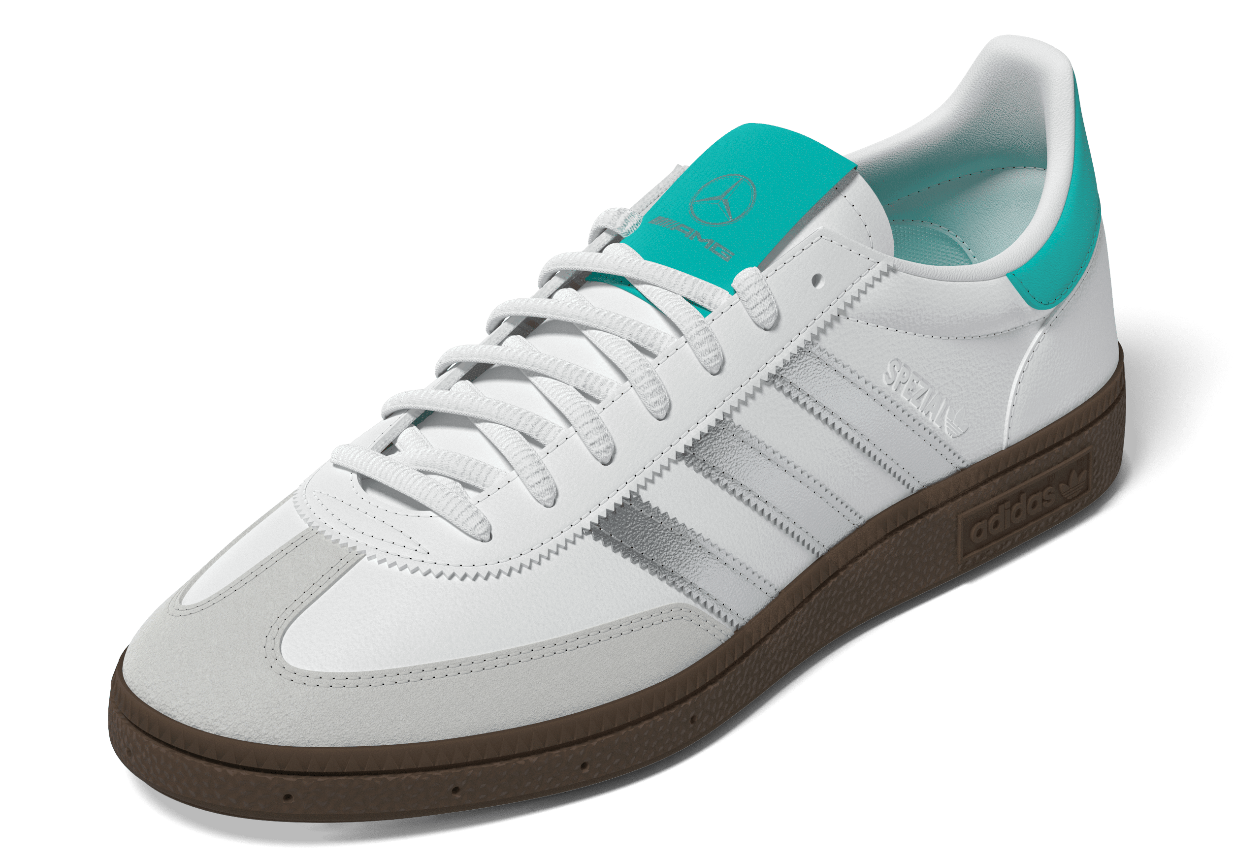 Tenisky, Handball Spezial, Mercedes-AMG F1 - bílá / stříbrné barvy, 9, adidas