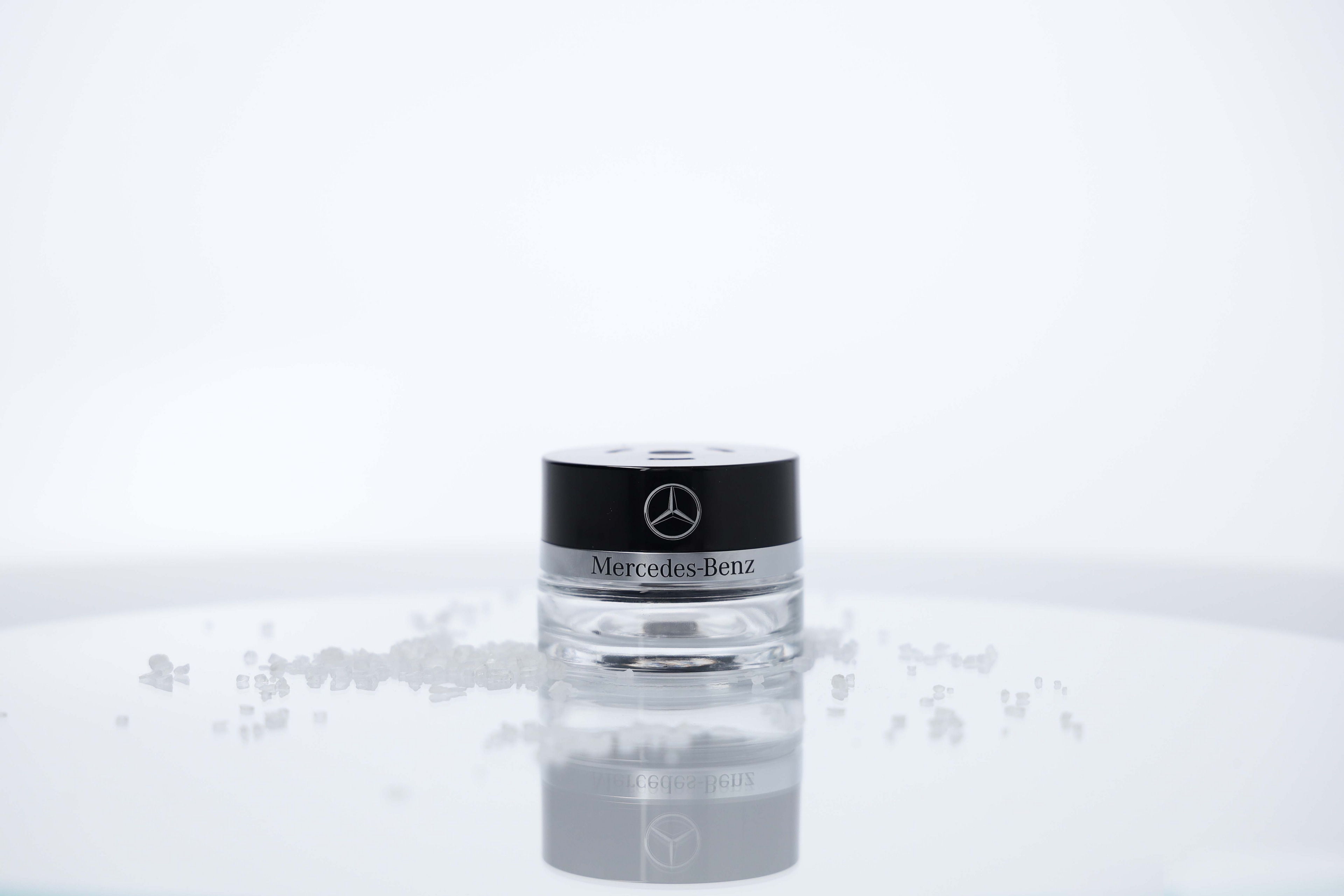 Flakon, prázdné - transparentní / černá, Sklo, 15 ml