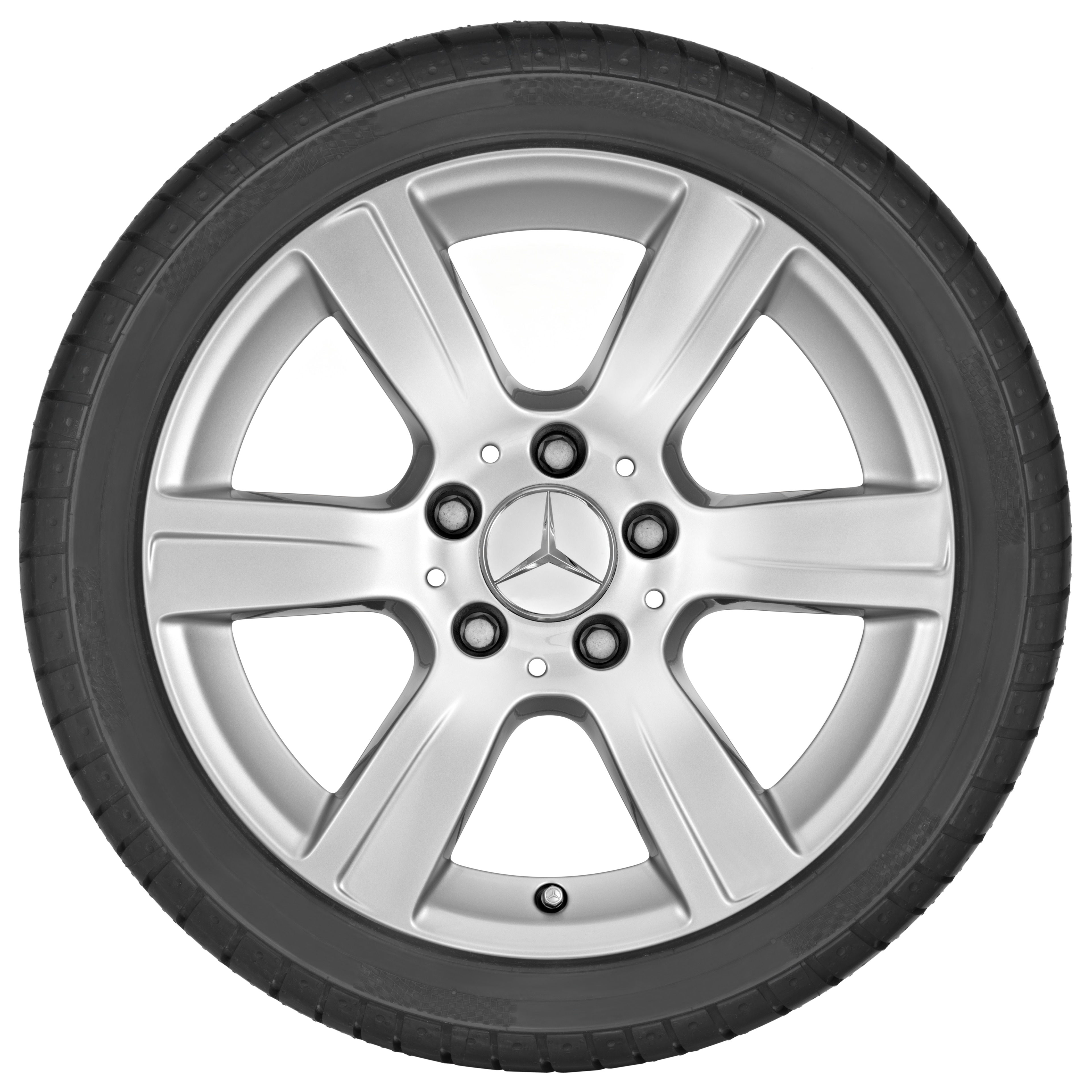 Kolo s 6 paprsky, 40,6 cm (16 palce) - 7,5 J x 16 ET 45,5, titanová stříbrná