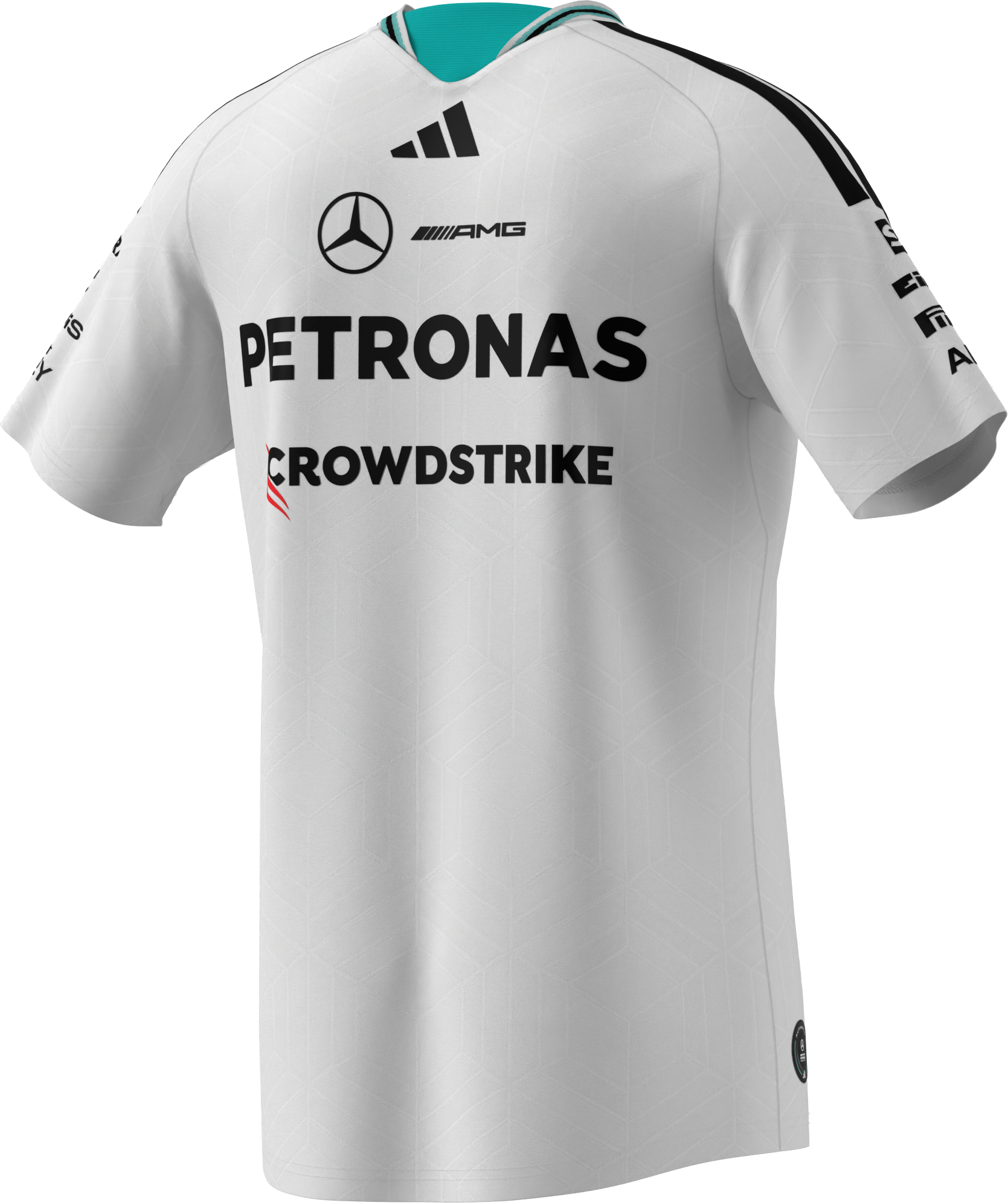 Pánské tričko, Autentický řidič, Mercedes-AMG F1 - bílá, L