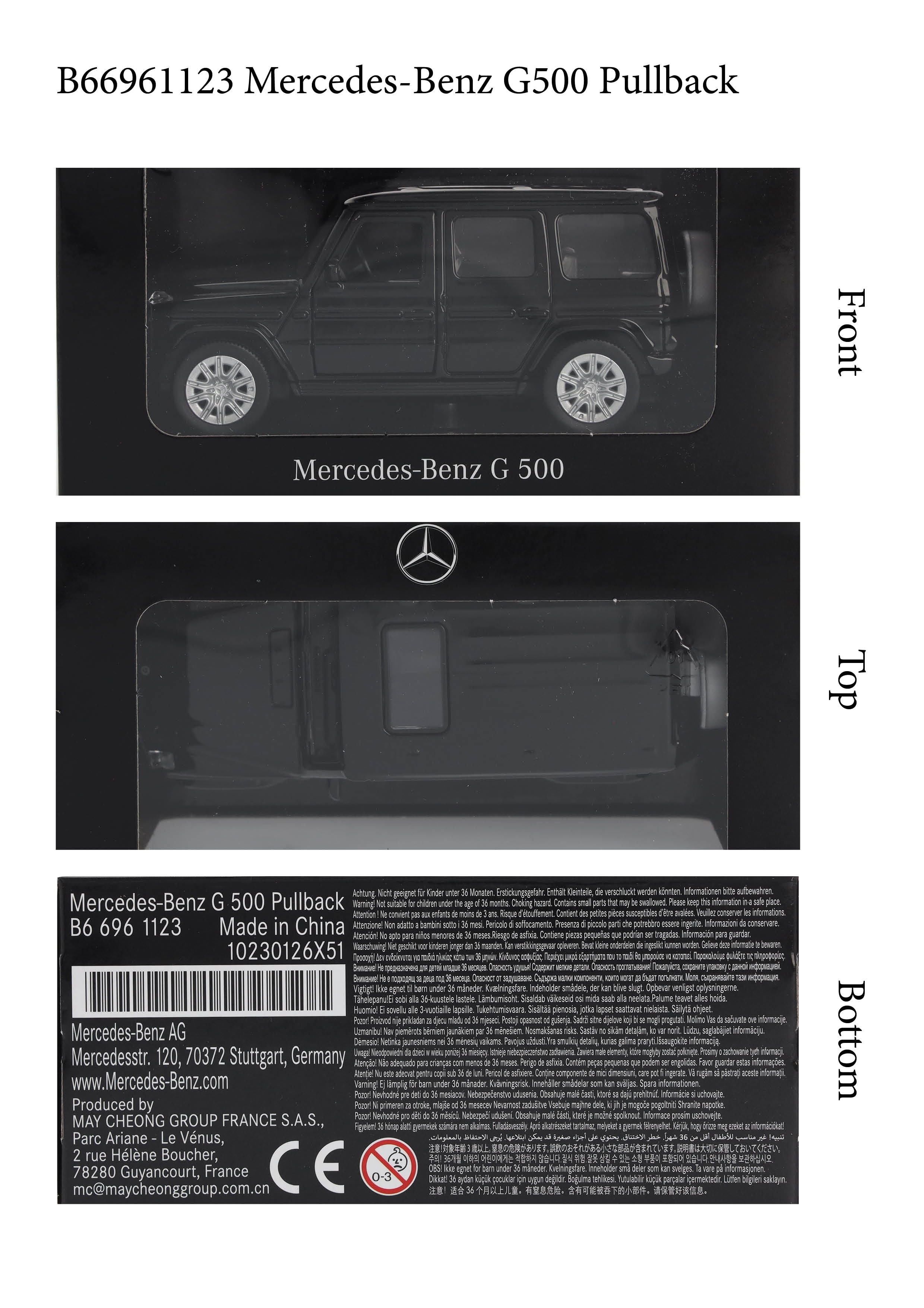 G-Class, Terénní vozidlo, W465, Zpětný tah - černá obsidian, Heinrich Bauer, 1:43