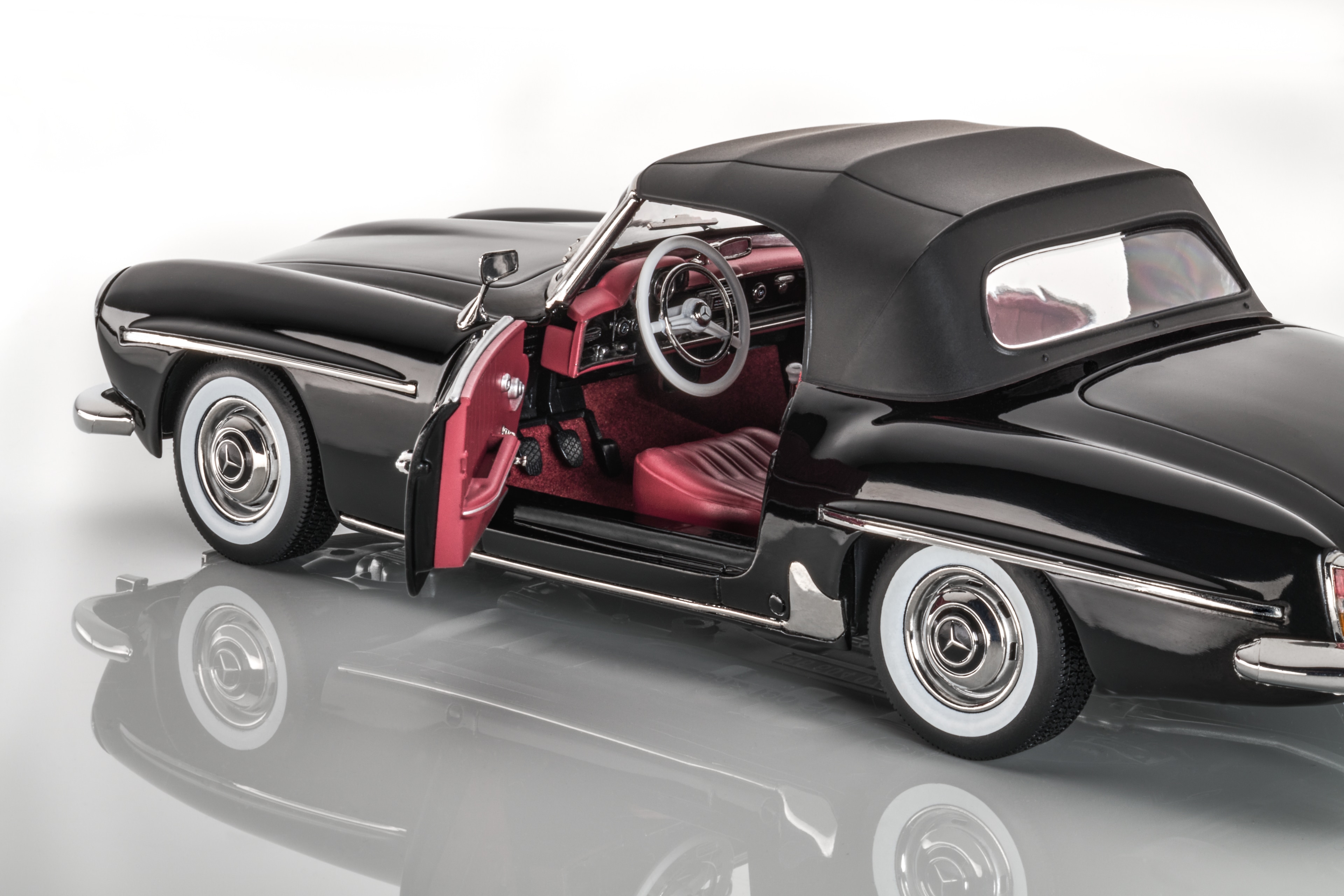 190 SL Roadster W 121 (1954-1963) - černá, Norev, 1:18