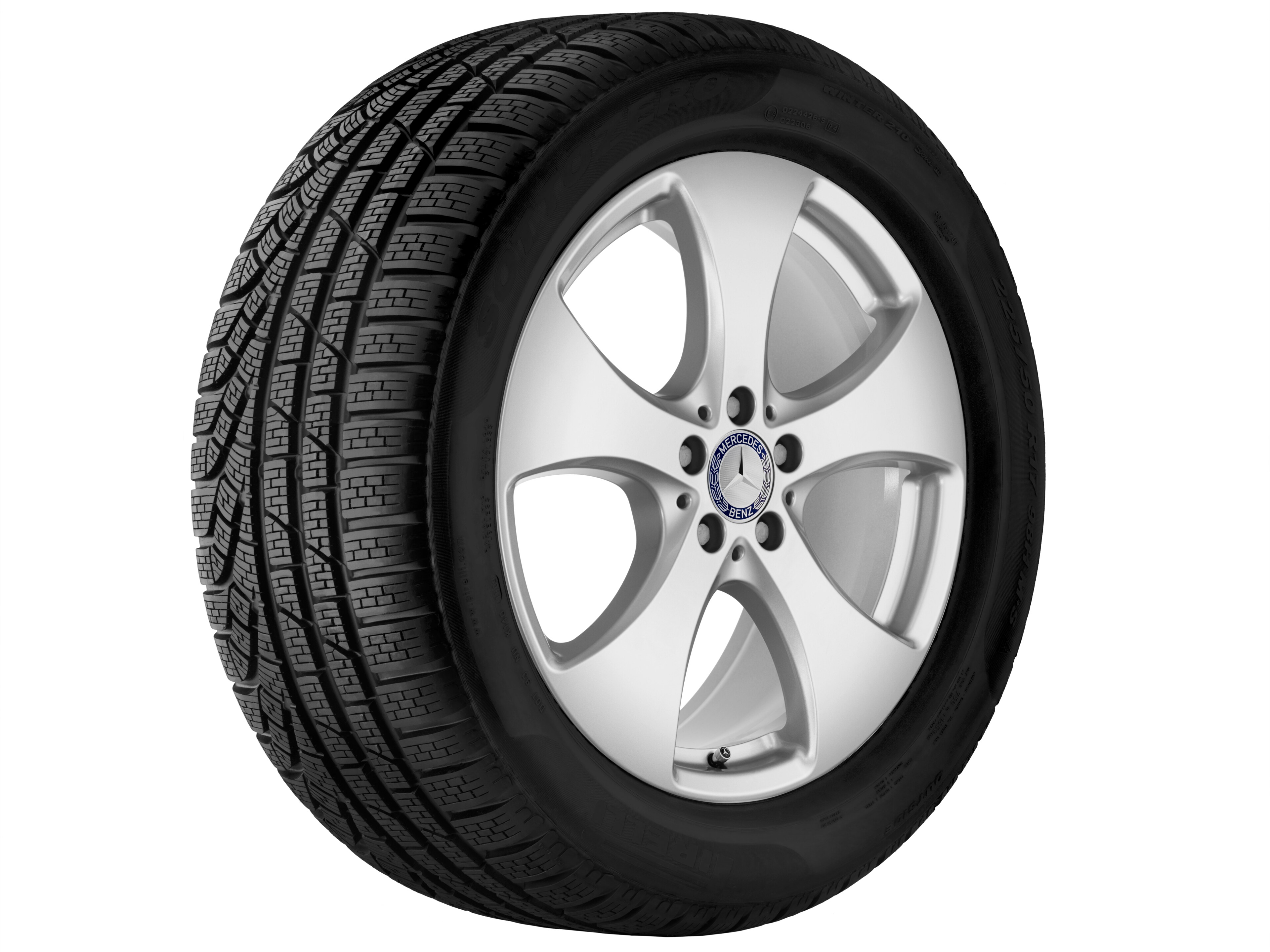 Kolo s 5 paprsky, 48,3 cm (19 palců) - 8,5 J x 19 ET 62, stříbrná vanadium, lakované