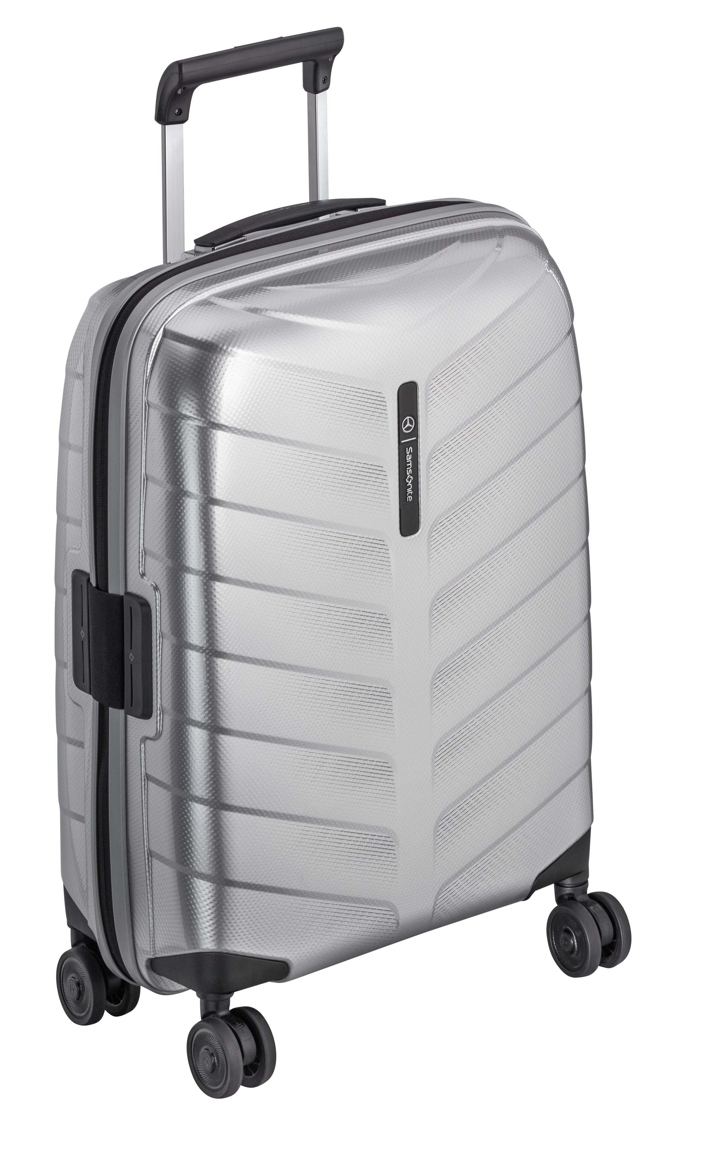 Kufřík, Spinner 55 - stříbrné barvy, Polypropylen / Polyester, Samsonit, 38 l