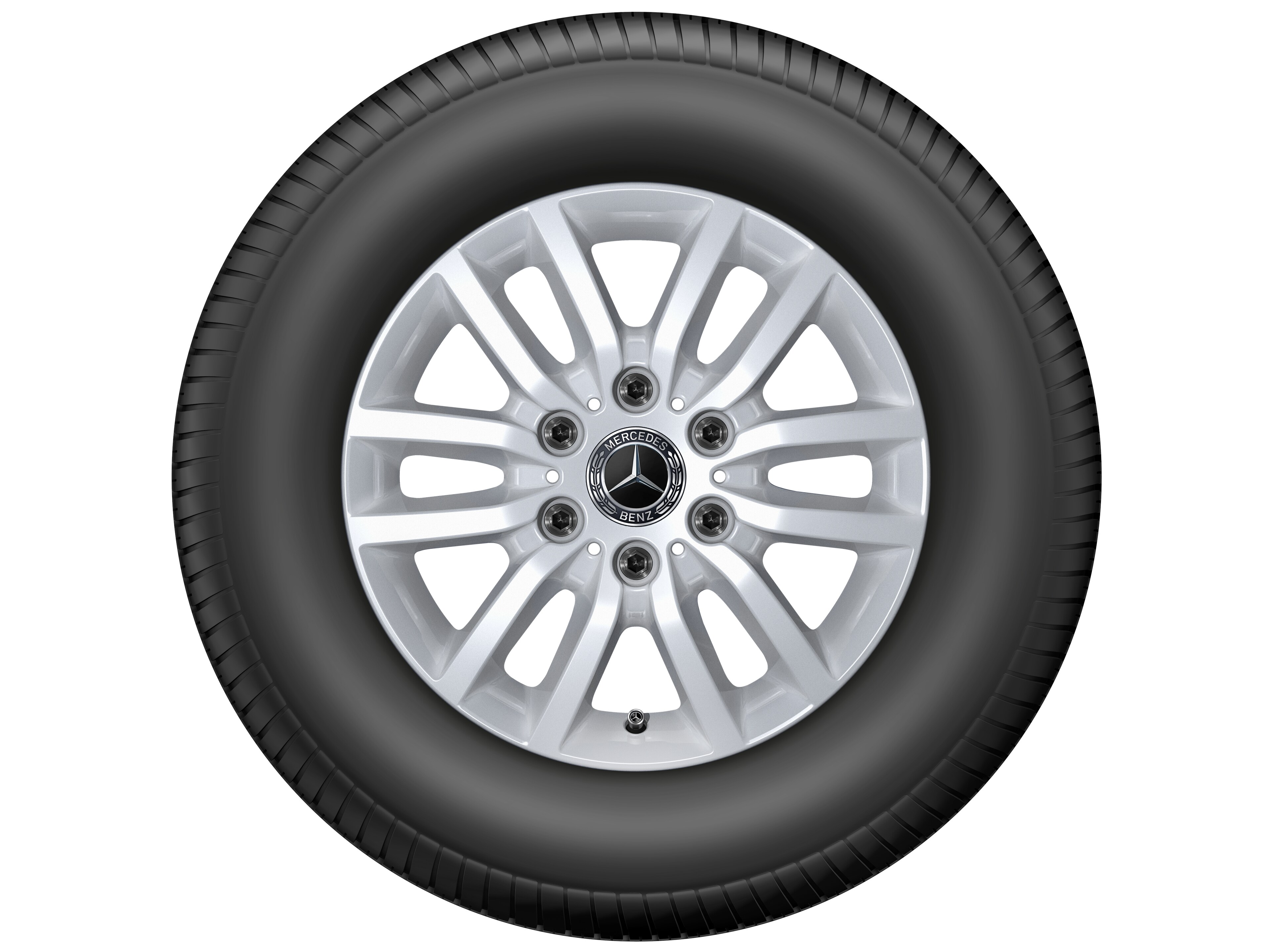 Kolo s 6 dvojitými paprsky, 40,6 cm (16 palce) - 6,5 J x 16 ET 54, stříbrná vanadium, lakované