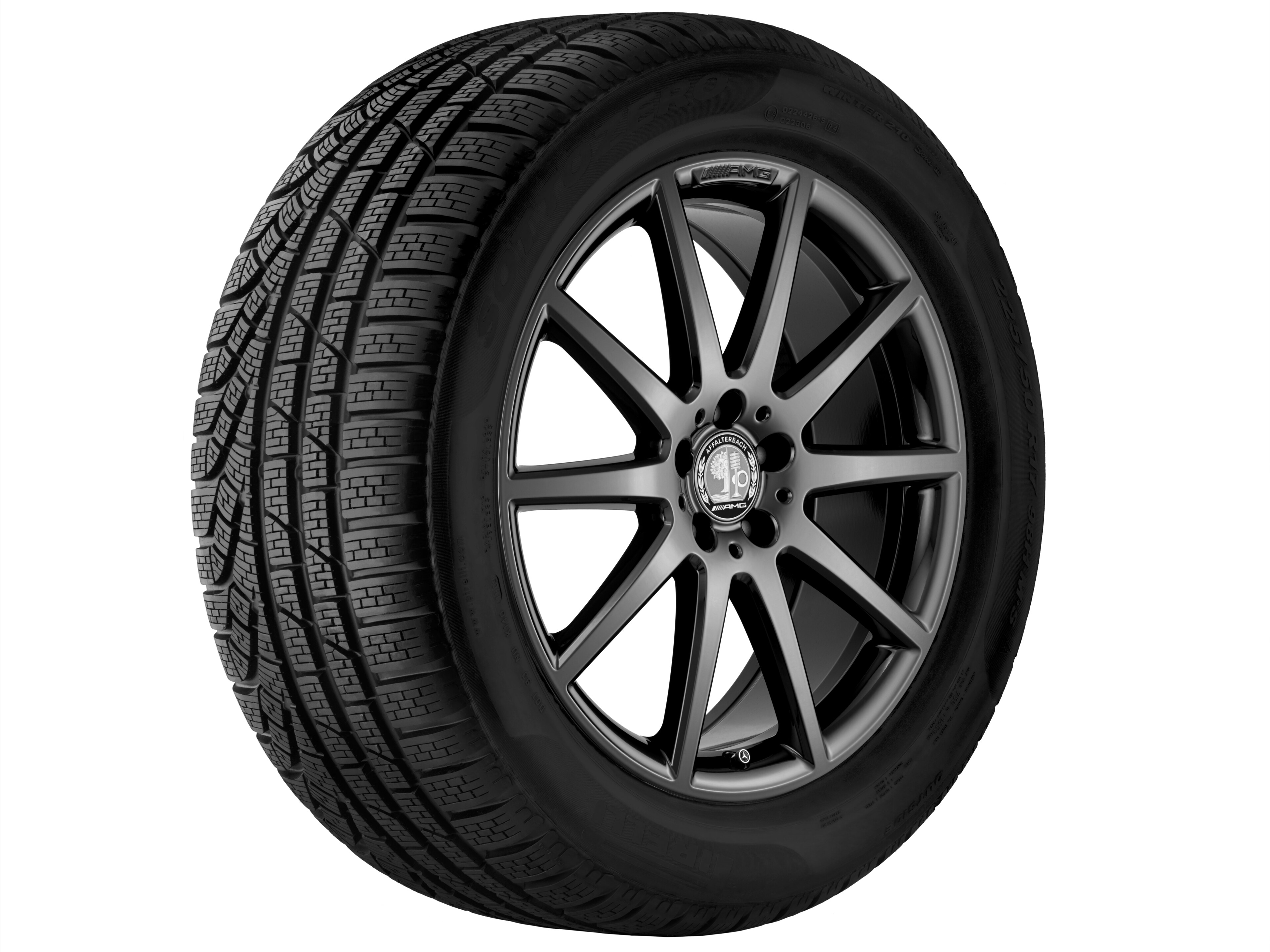 Kolo AMG s 10 paprsky, 50,8 cm (20 palců) - 8 J x 20 ET 43,5, černá titanium, vysoce lesklé