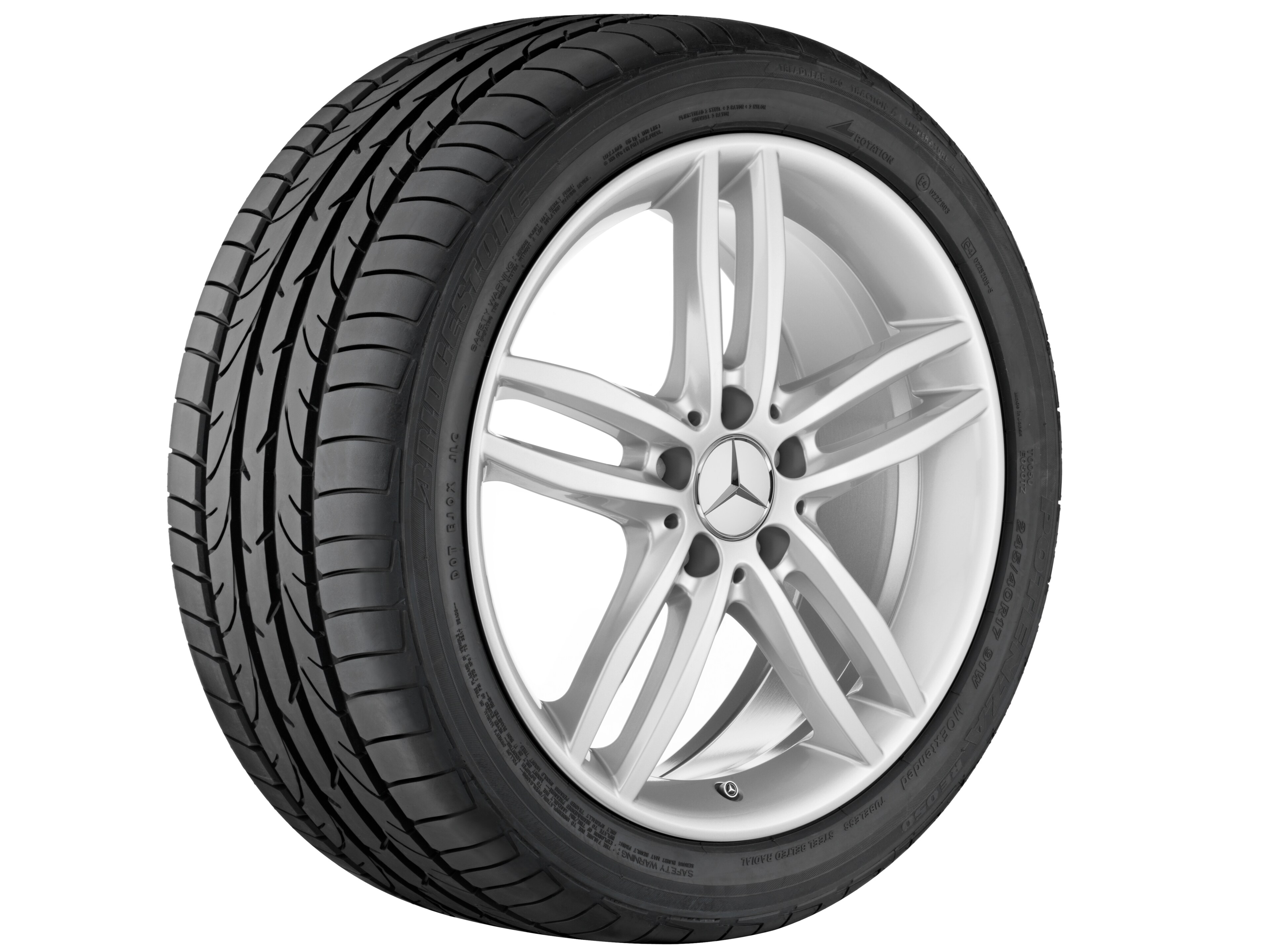 Kolo s 5 dvojitými paprsky, 45,7 cm (18 palce) - 8,5 J x 18 ET 36, stříbrná vanadium, lakované